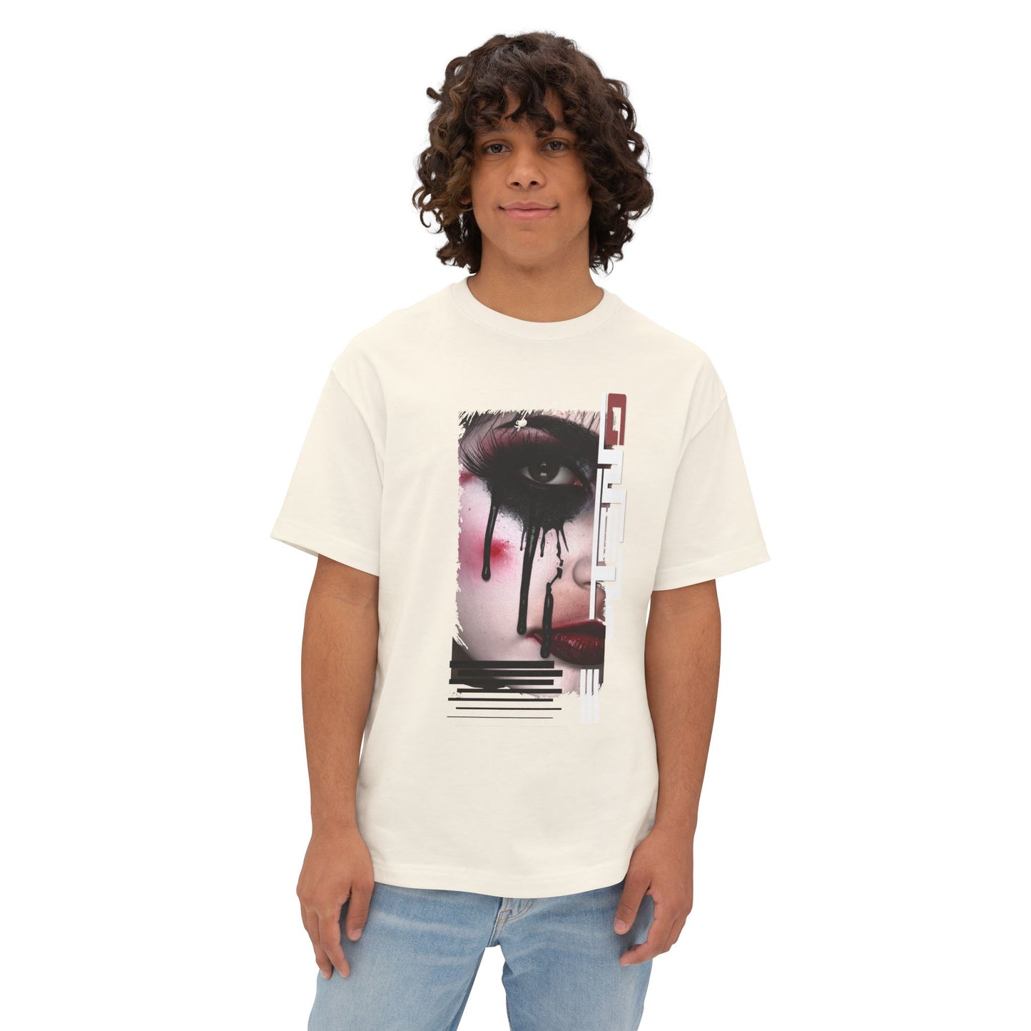 Artistic Oversized Tee - Bold Abstract Design, Streetwear, Casual Style, Unique Gift, Graphic Tee