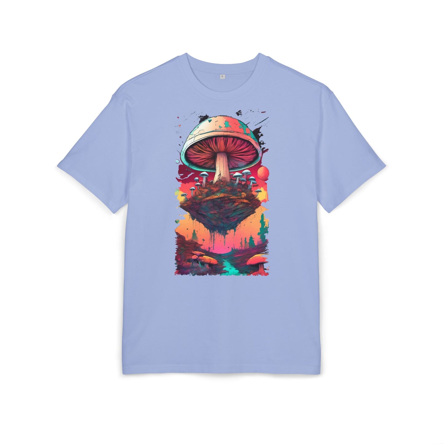 Psychedelic Mushroom Unisex Tee - Oversize Graphic T-Shirt for Festivals, Art Lovers, Gifts, and Casual Wear