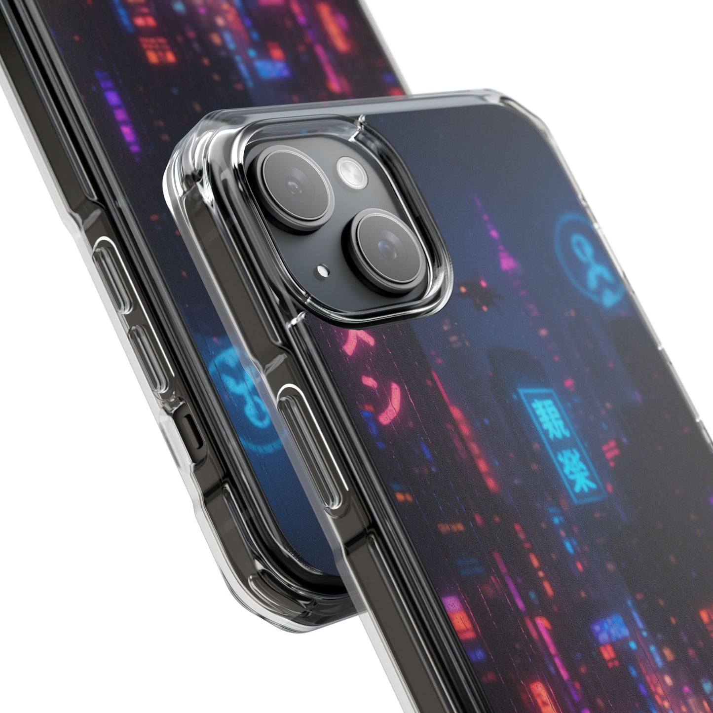 Neon City Phone Case - Magnetic Clear Impact Cases, Customizable Phone Cover, Gifts for Tech Lovers, Stylish Protection, Modern Design