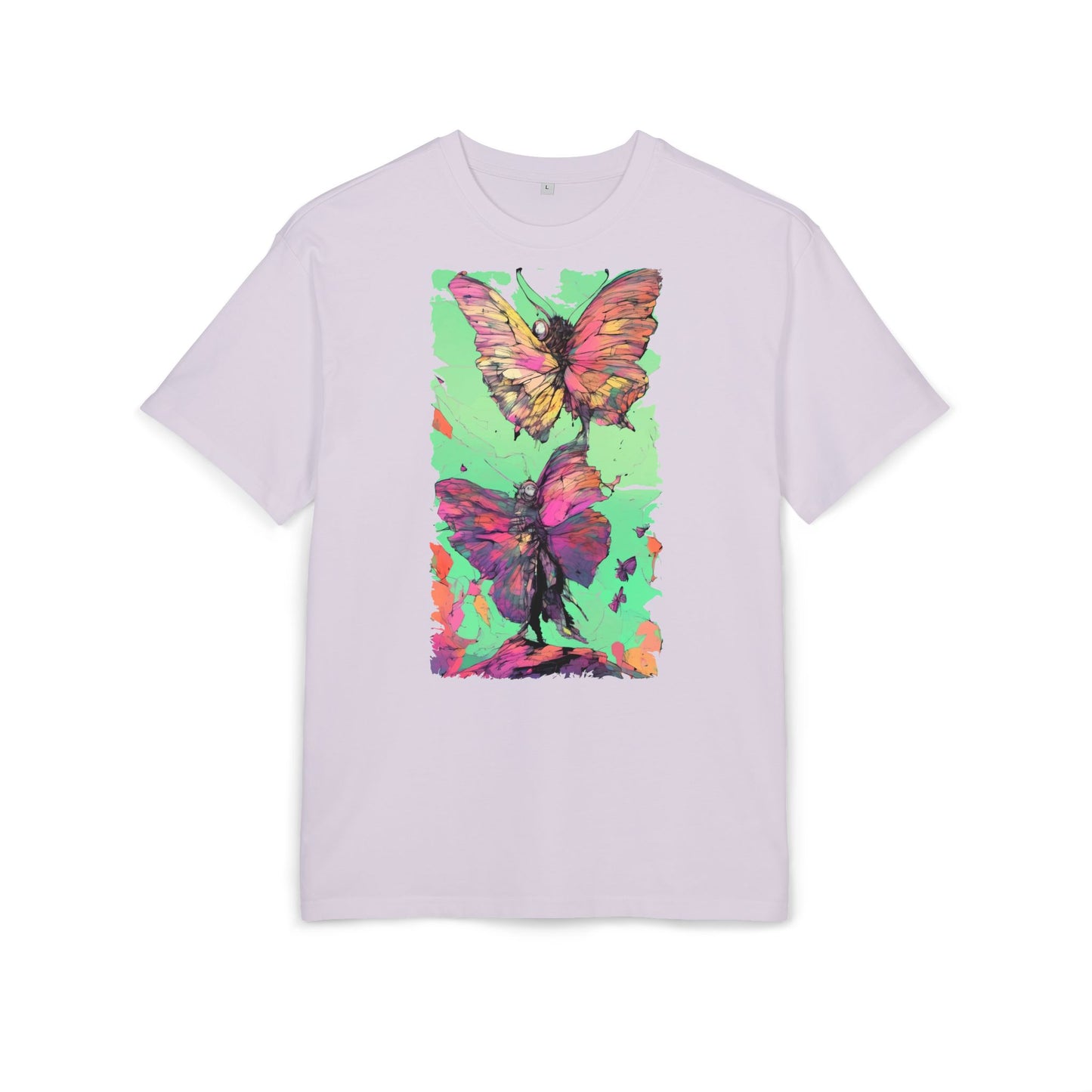 Colorful Butterfly Oversized Tee | Boho Style Tee, Spring Fashion, Nature Lover Gift, Festival Wear, Unique Graphic Shirt