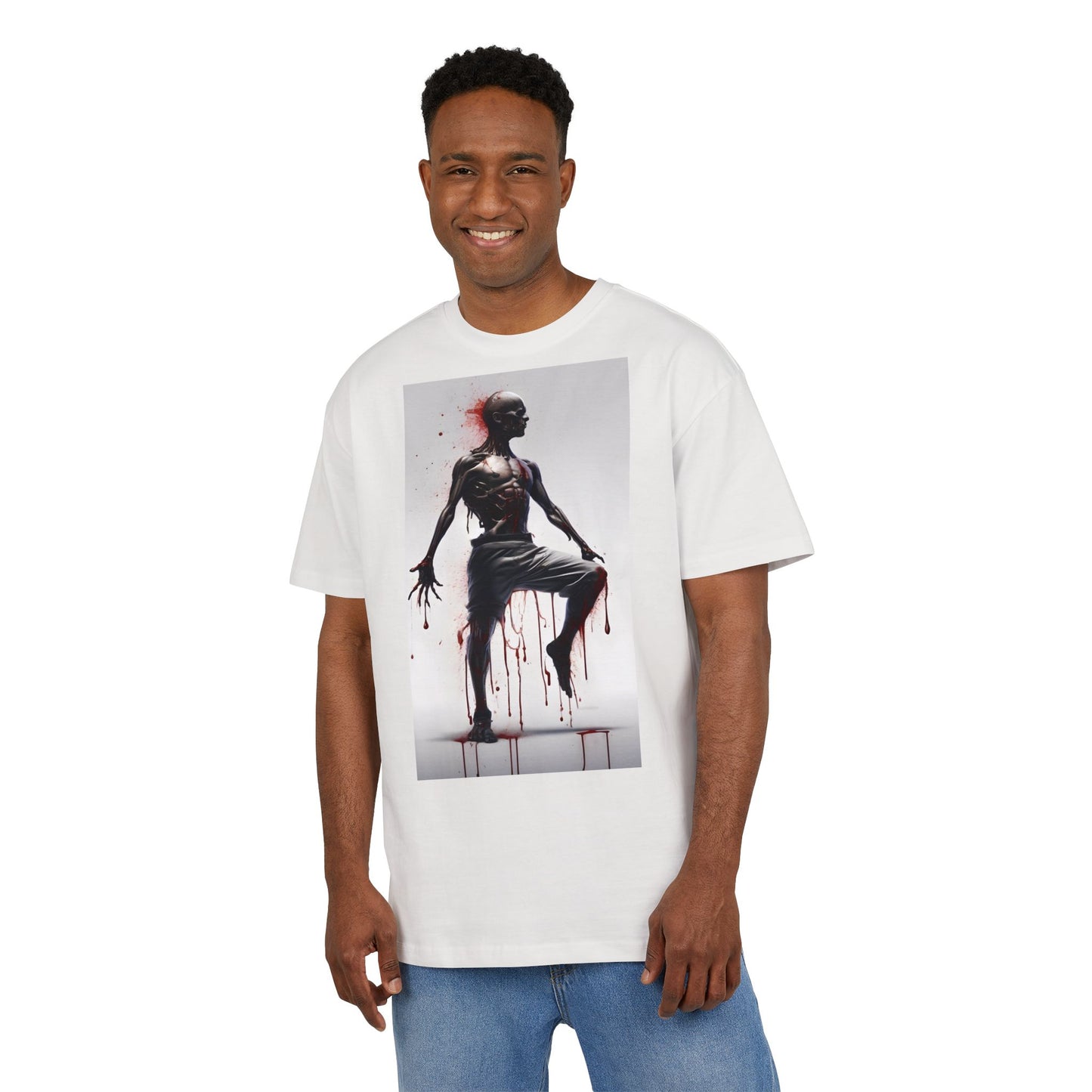 Bold Artistic Unisex Tee, Casual Street Style Shirt, Comfortable Graphic Top, Gift for Art Lovers, Unique Fashion Statement