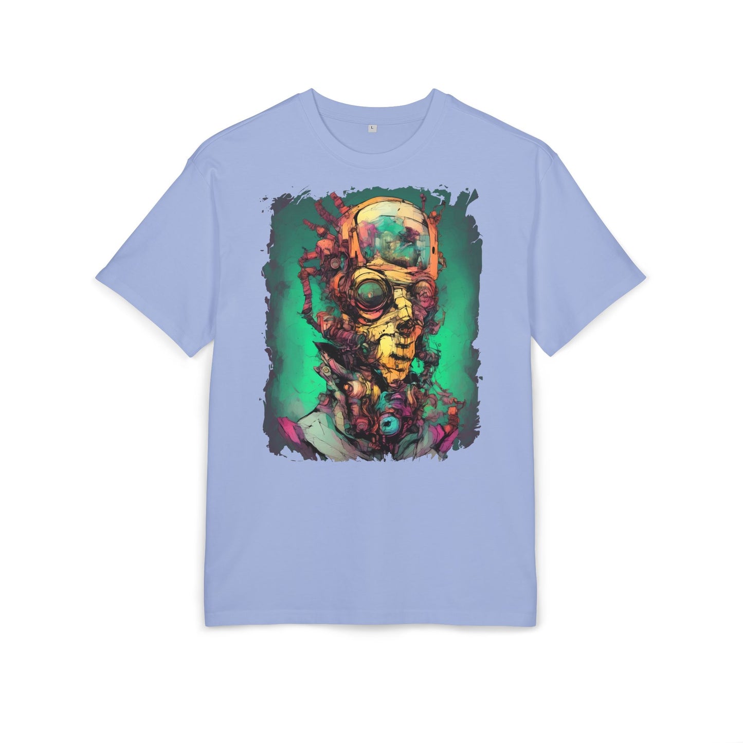 Artistic Oversize Tee Featuring Abstract Portrait, Unisex T-Shirt, Cool Graphic Tee, Streetwear Style, Unique Gifts for Art Lovers