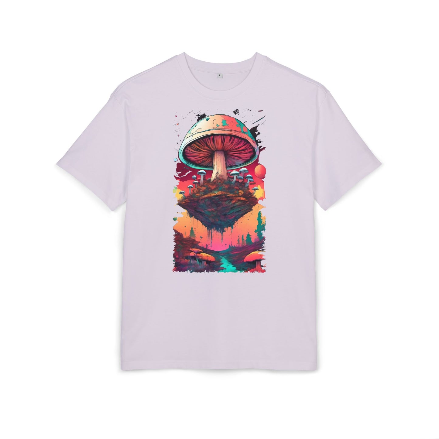 Psychedelic Mushroom Unisex Tee - Oversize Graphic T-Shirt for Festivals, Art Lovers, Gifts, and Casual Wear