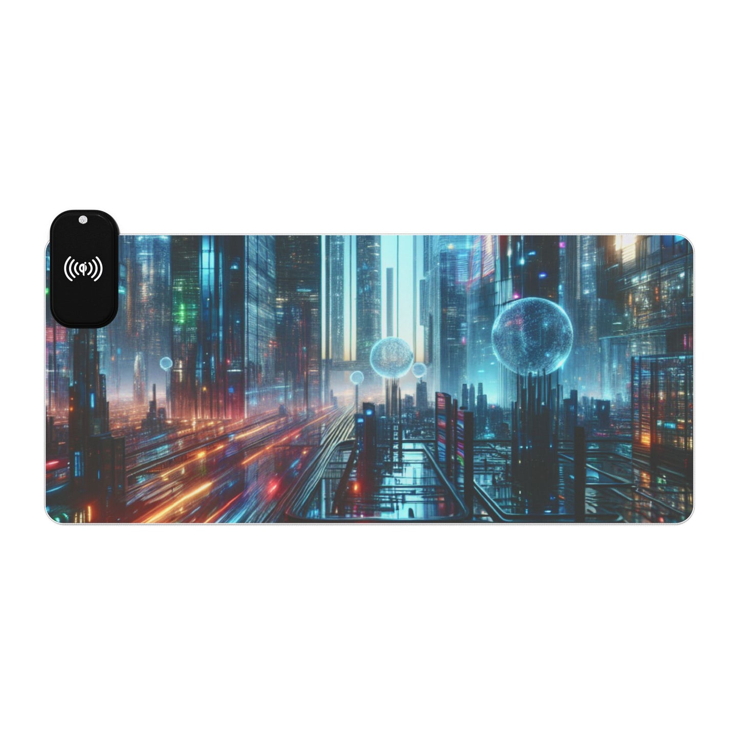 LED Gaming Mouse Pad with Wireless Charging | RGB Desk Mat, Gamer Gift, Office Decor, Tech Accessories, PC Setup