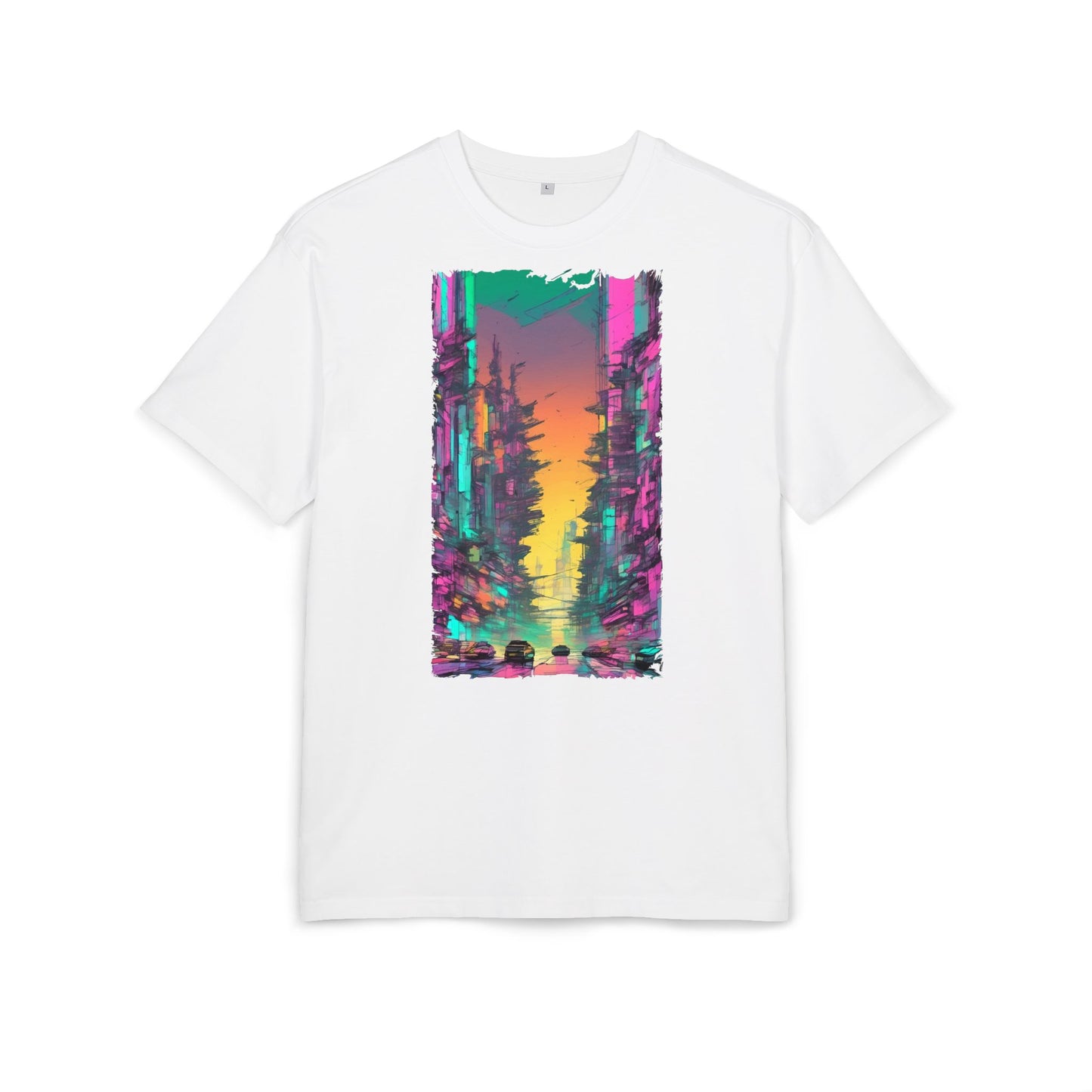 Vibrant Nature Sunset Unisex Oversize Tee, Cozy Graphic Shirt for Nature Lovers, Trendy Casual Wear, Gift for Friends, Summer Fashion