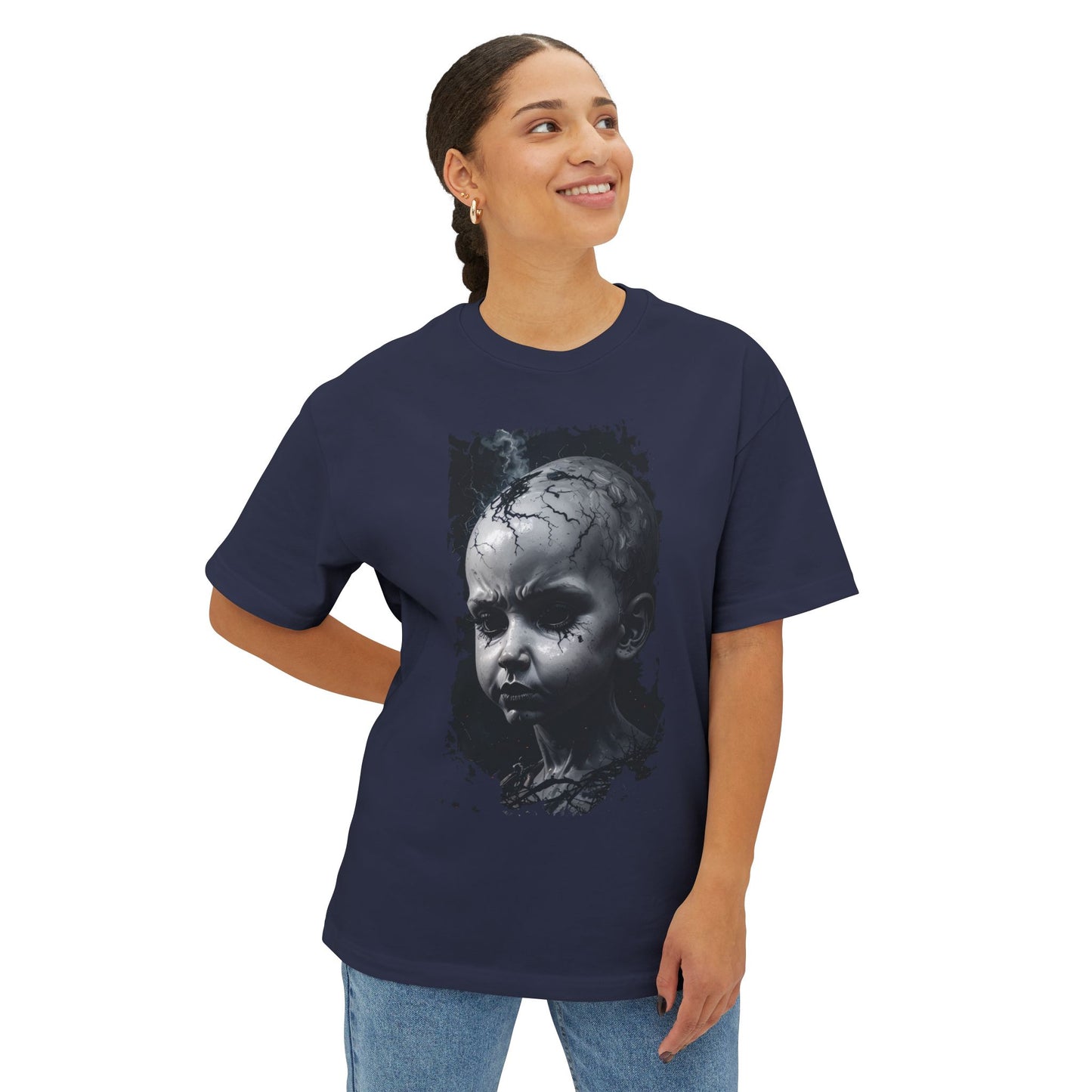 Edgy Unisex Oversized Tee - Streetwear Graphic Top, Casual Style, Everyday Wear, Unique Gift, Alternative Fashion