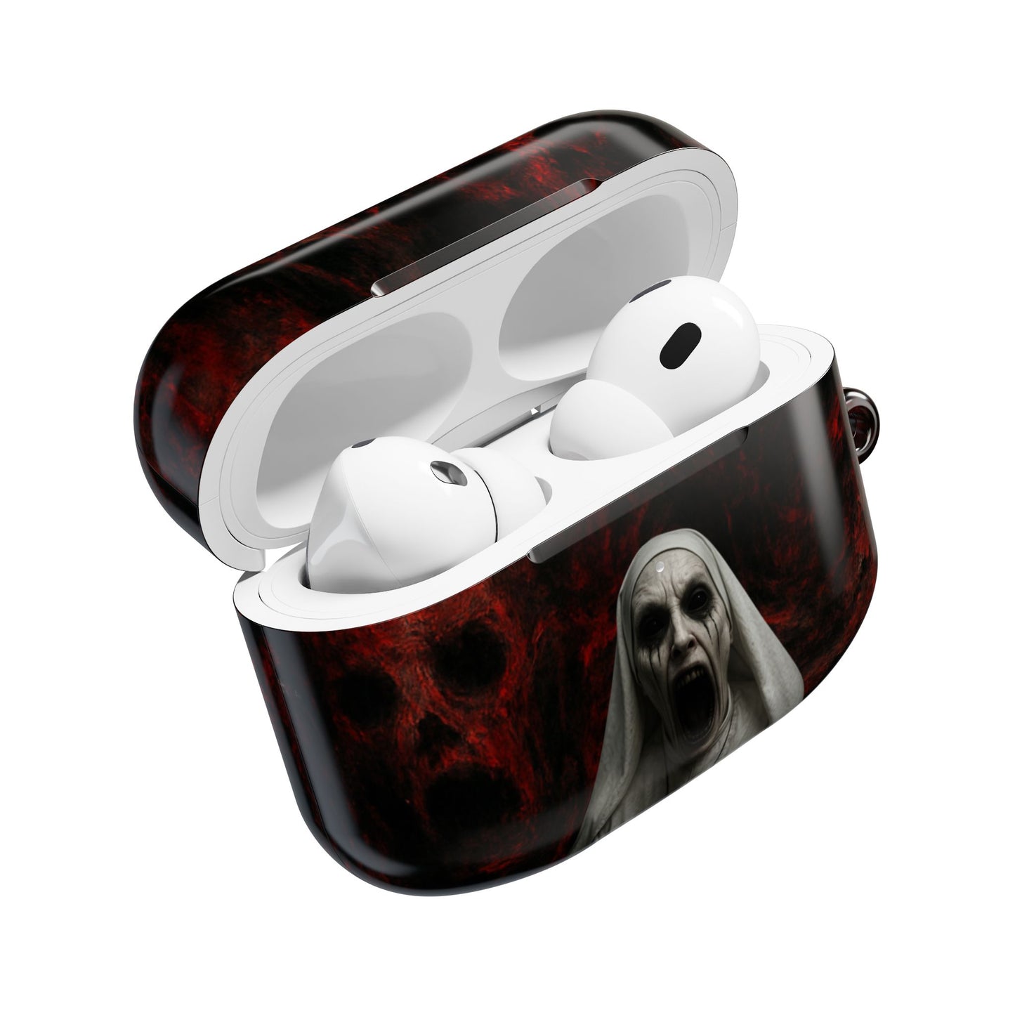 Horror-Themed AirPod Case, Spooky Earbud Cover, Unique Gift for Halloween, Gothic Design, Perfect for Music Lovers