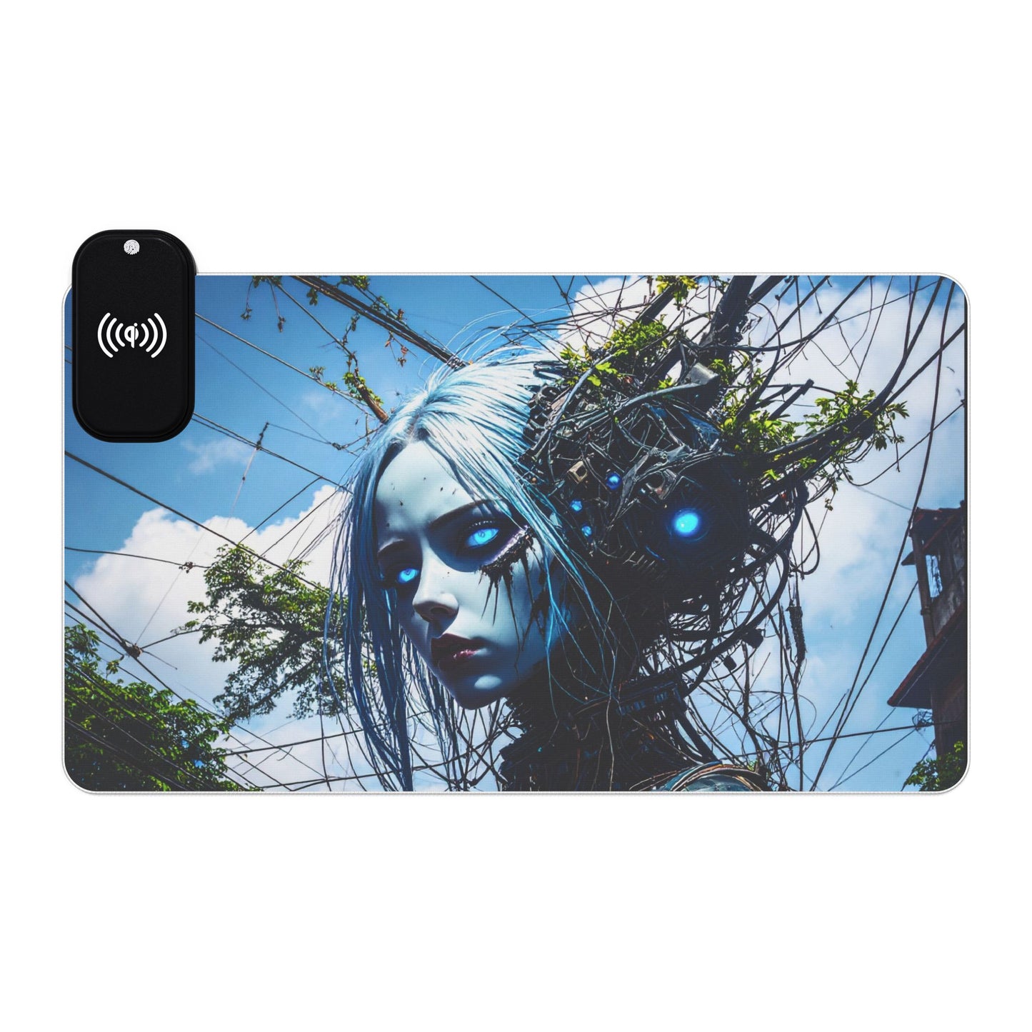 LED Gaming Mouse Pad with Wireless Charging Station - Perfect for Gamers, High-Tech Desk Accessory, Unique Gift for Tech Lovers