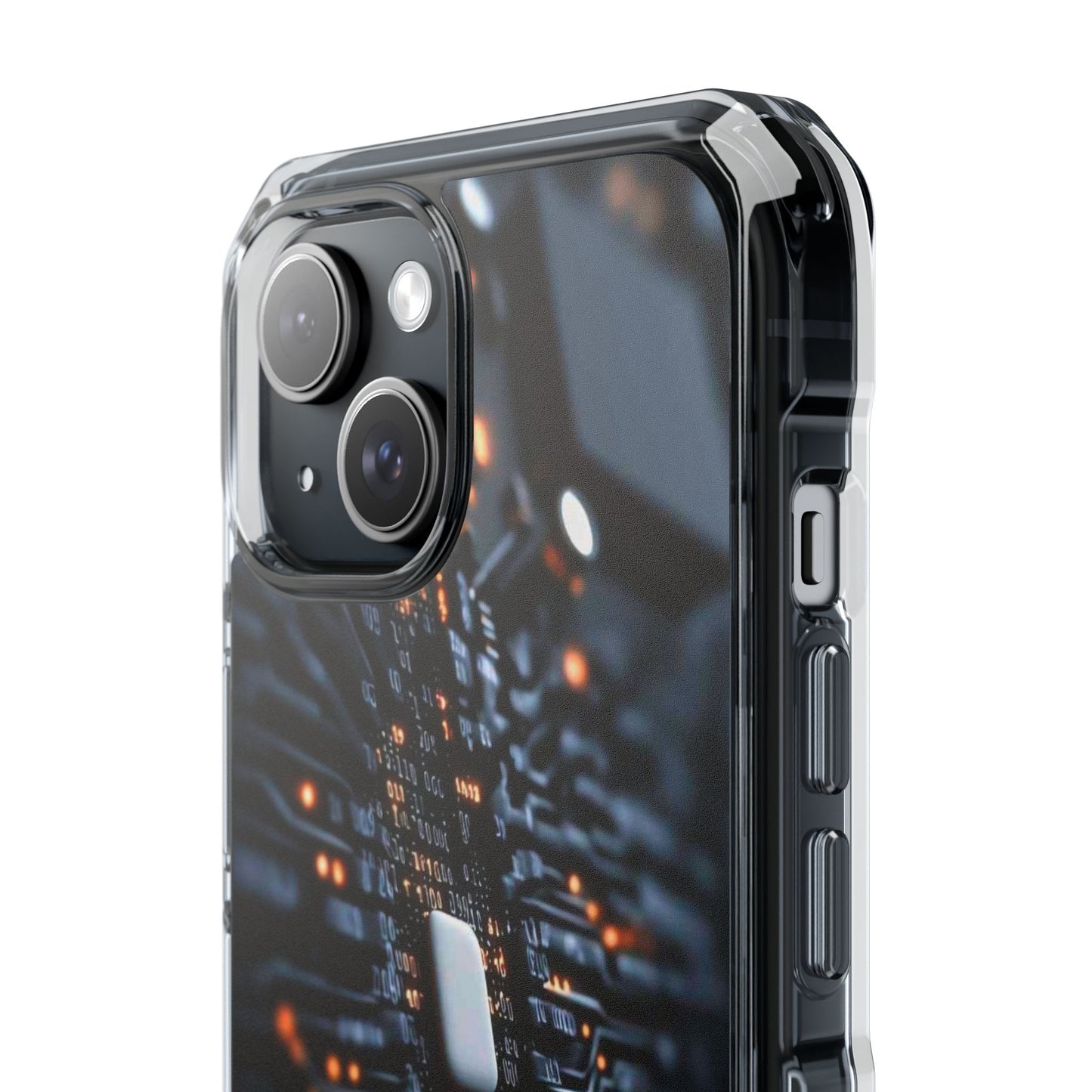 Magnetic Clear Impact Phone Case - Tech-Inspired Design, Perfect for Gadget Lovers, Birthday Gift, Tech Accessories, Durable Protection