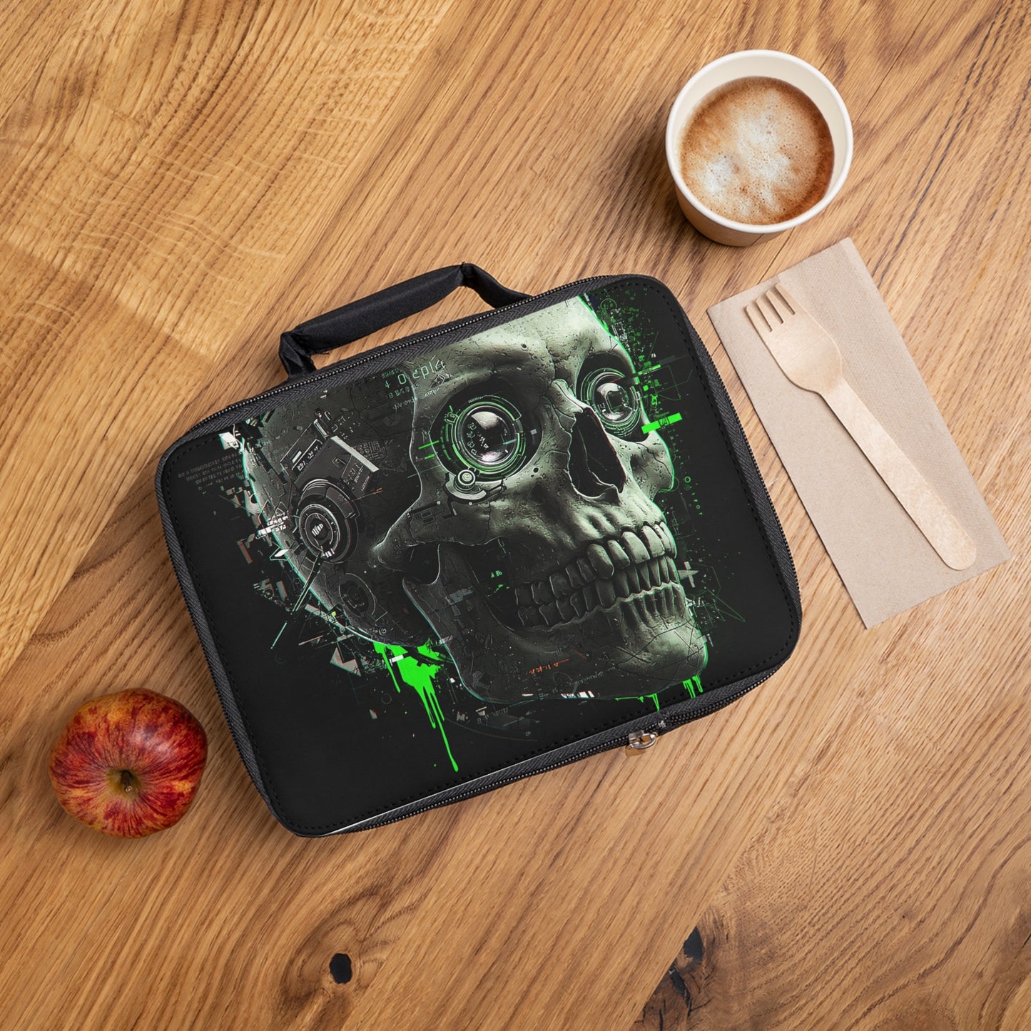 Edgy Skull Lunch Bag | Cool Insulated Tote for School, Work, Picnic, Halloween, Unique Gift for Teens