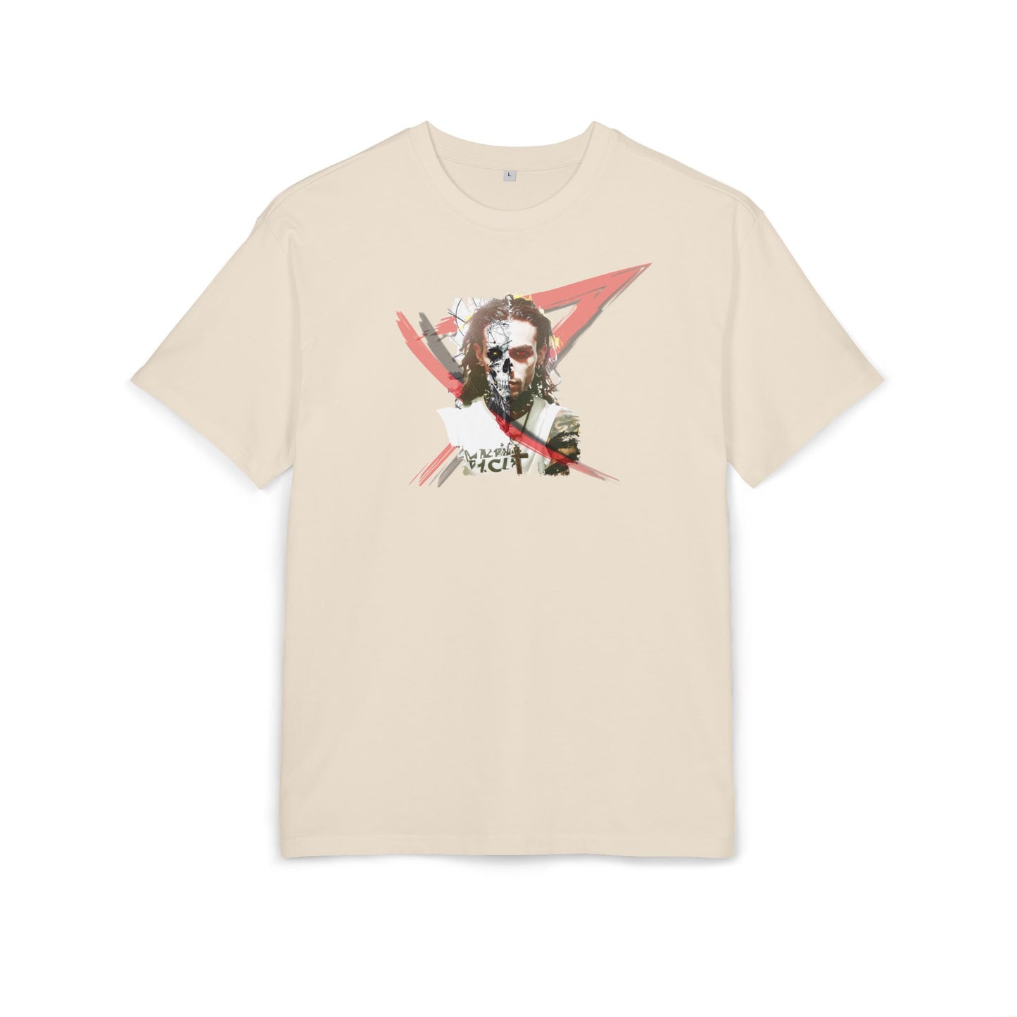 Unisex Heavy Oversize Tee with Artistic Design, Casual T-Shirt, Graphic Tee for Art Lovers, Gift for Creative Friends, Trendy Streetwear