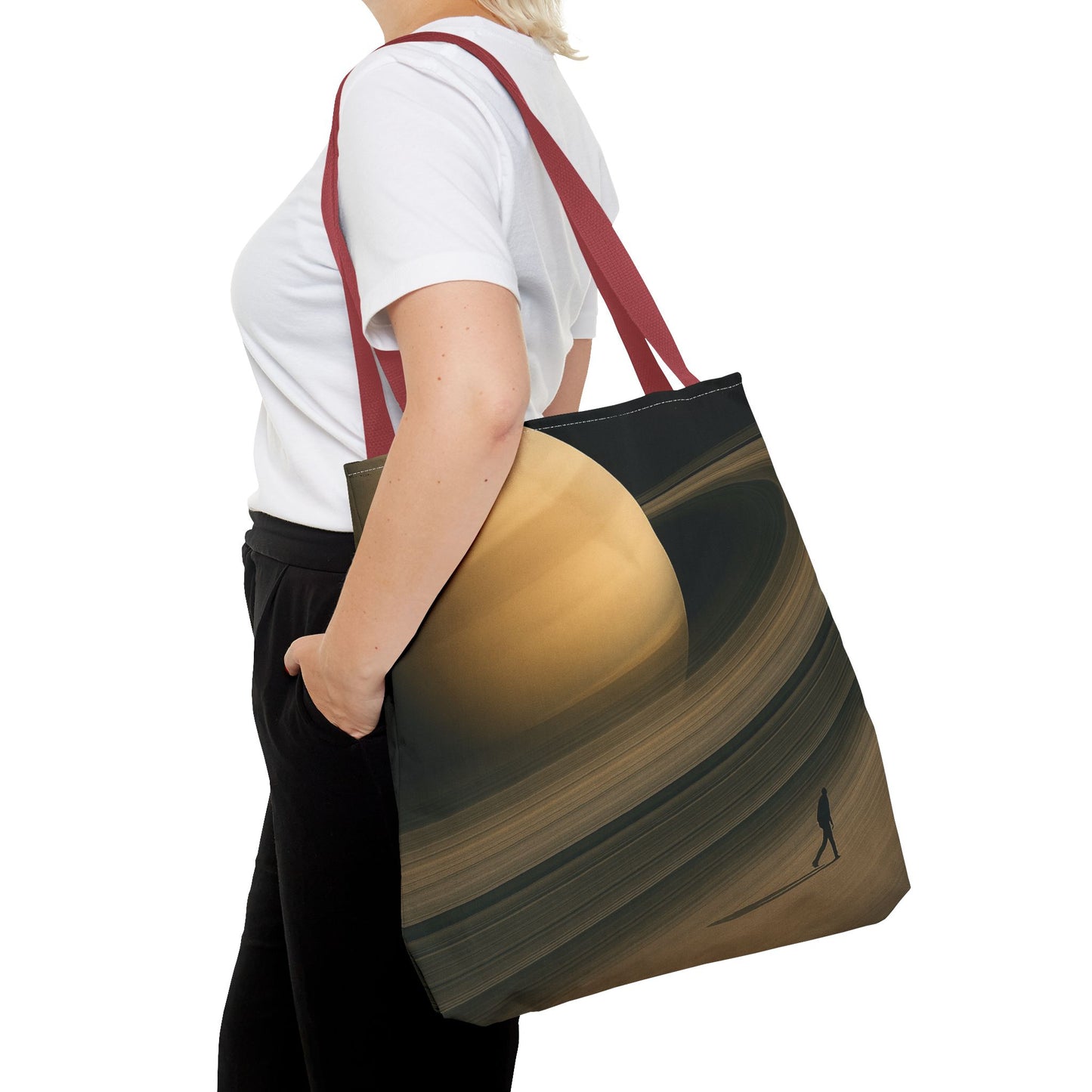 Cosmic Journey Tote Bag, Space Art Tote, Celestial Shopping Bag, Gift for Astronomy Lovers, AOP Bags for Everyday Use