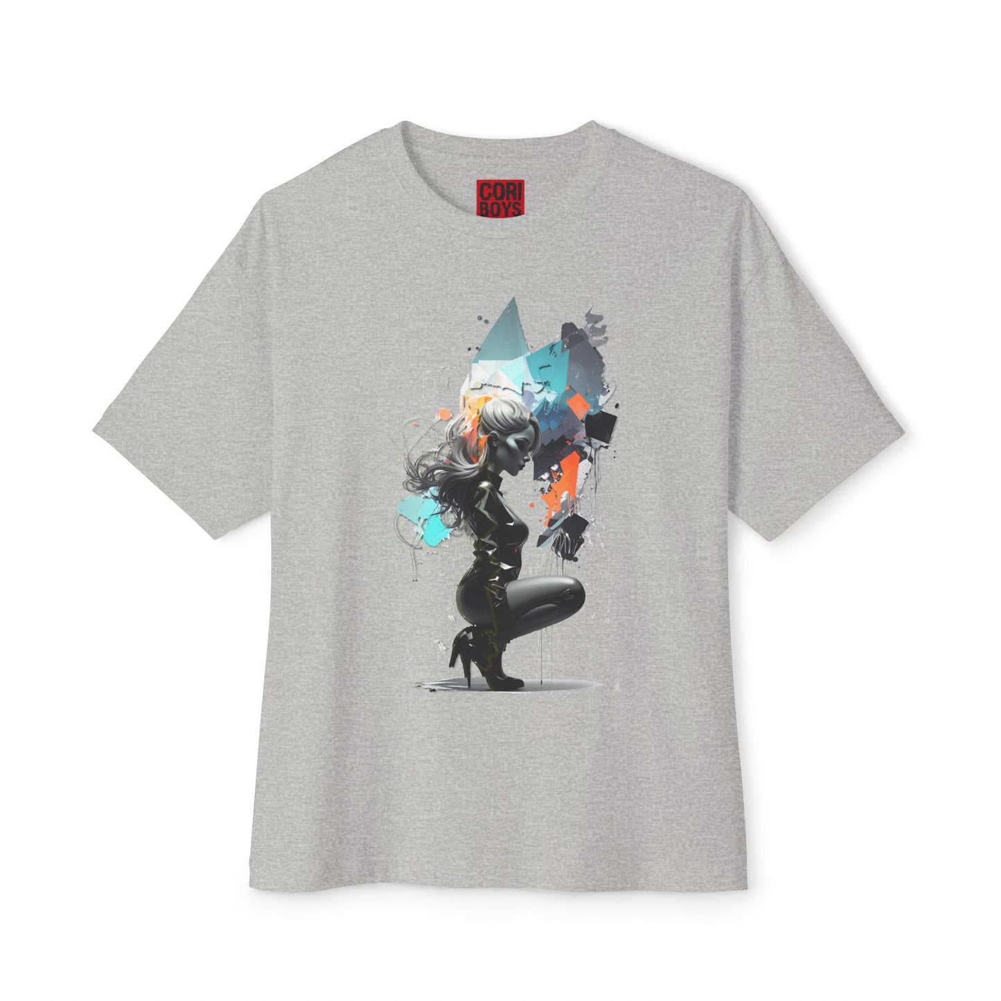 Artistic Unisex Oversized Boxy Tee - Trendy Graphic T-Shirt, Casual Wear, Gift for Art Lovers, Summer Outfit, Streetwear Style