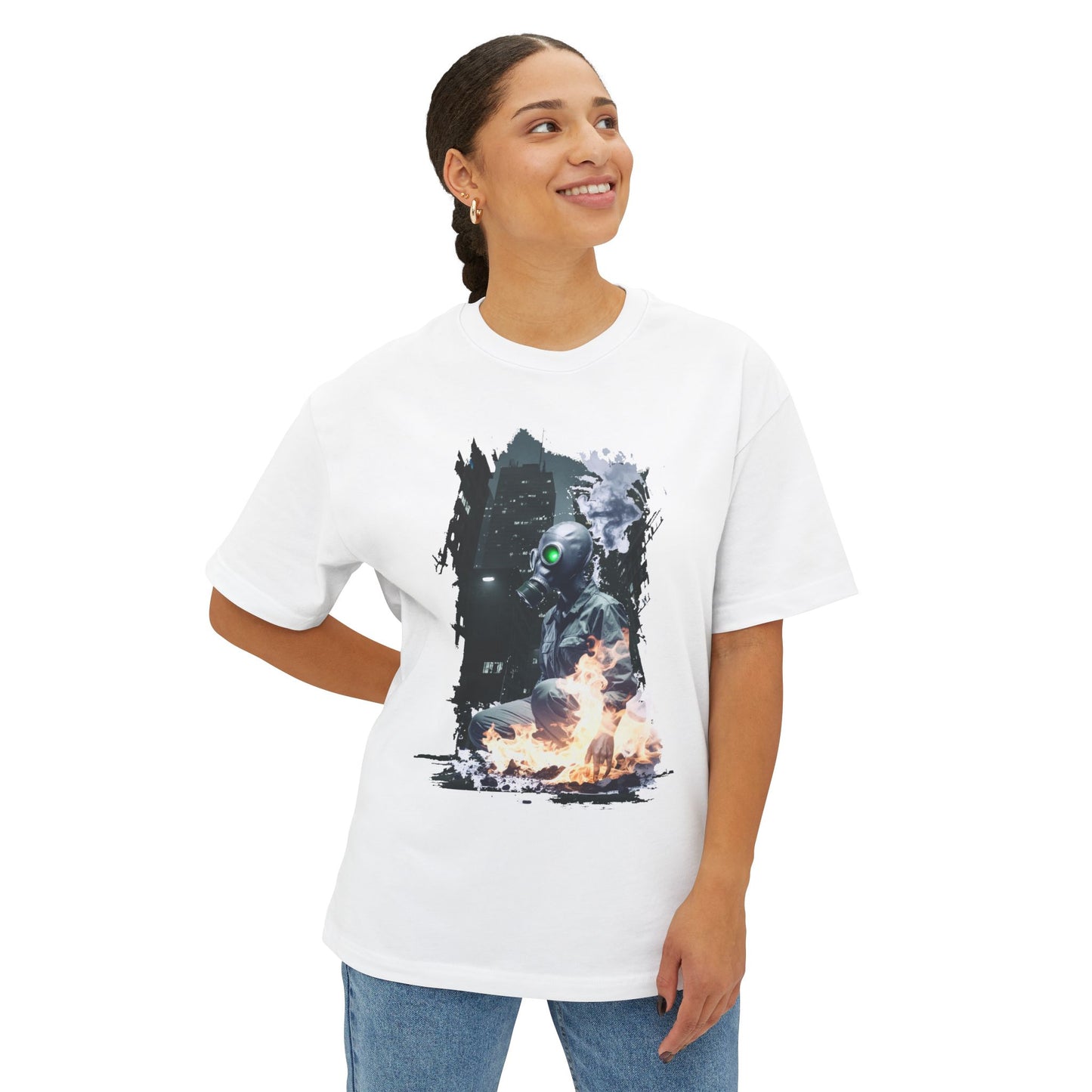 Cool Graffiti Monster Tee, Unisex Boxy T-Shirt, Streetwear Fashion, Graphic Tee, Unique Urban Style