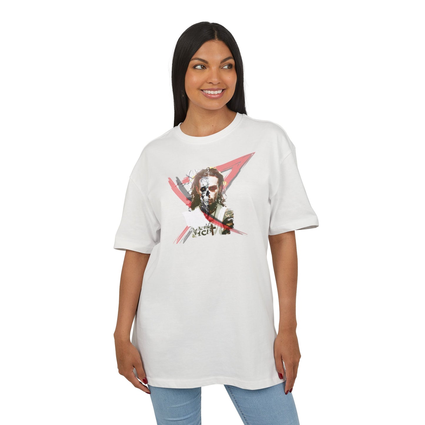 Unisex Heavy Oversize Tee with Artistic Design, Casual T-Shirt, Graphic Tee for Art Lovers, Gift for Creative Friends, Trendy Streetwear