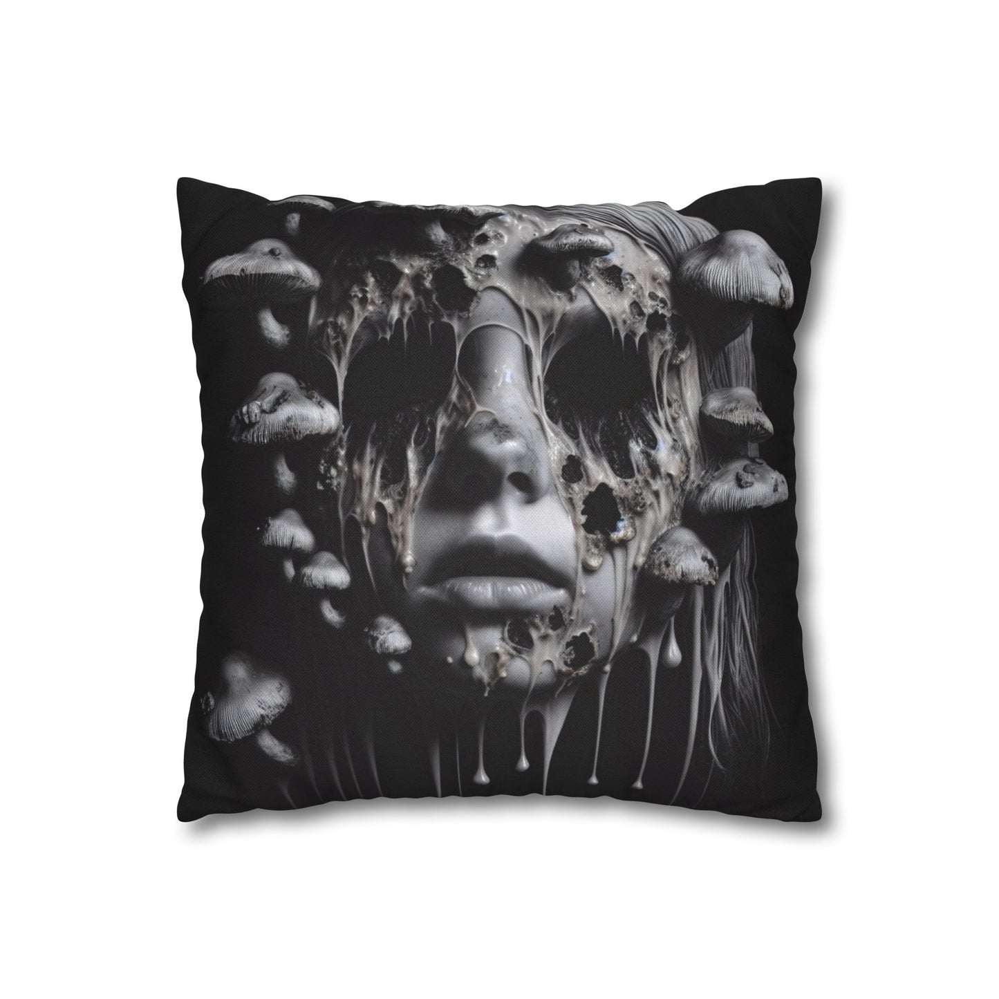 Dark Art Decorative Pillowcase, Gothic Home Decor, Statement Cushion Cover, Unique Gift for Art Lovers, Halloween Decor