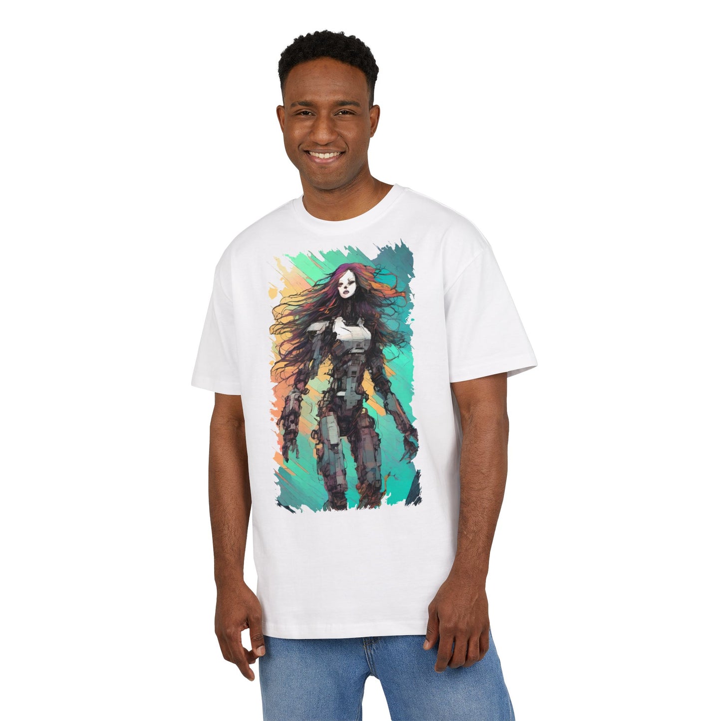 Artistic Graphic Tee, Casual Oversize Top, Unique T-Shirt Gift, Trendy Streetwear, Creative Fashion Statement