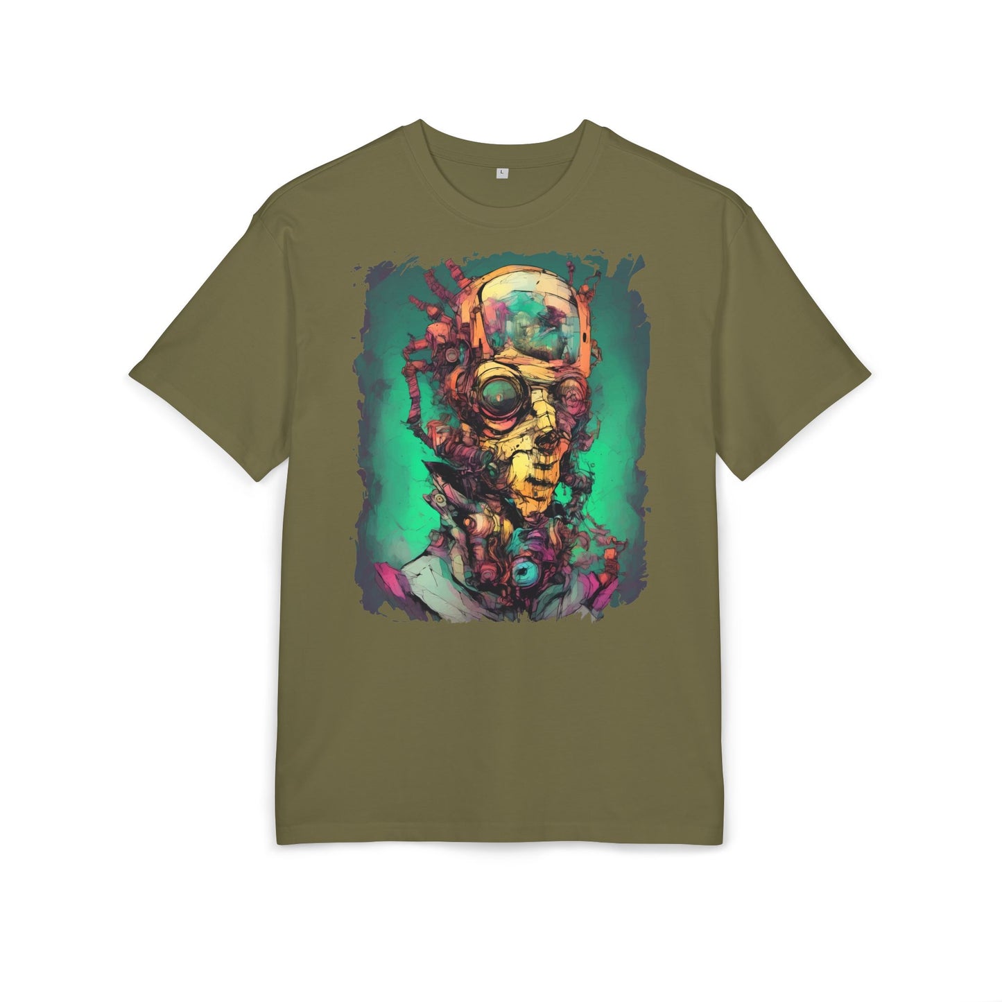 Artistic Oversize Tee Featuring Abstract Portrait, Unisex T-Shirt, Cool Graphic Tee, Streetwear Style, Unique Gifts for Art Lovers
