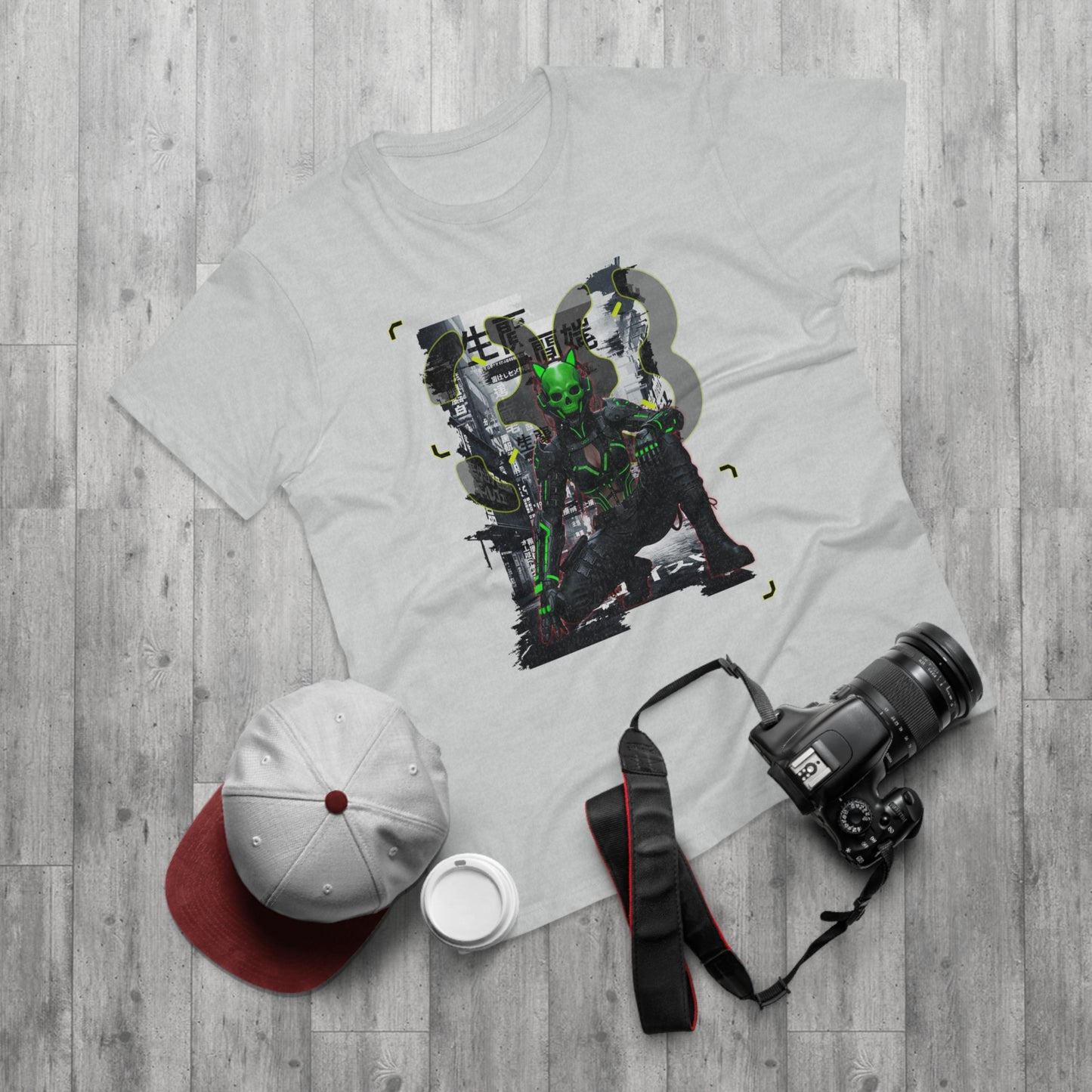 Cyberpunk Graphic Tee, Futuristic T-Shirt, Unisex Casual Wear, Unique Gift for Gamers, Trendy Streetwear, Sci-Fi Clothing