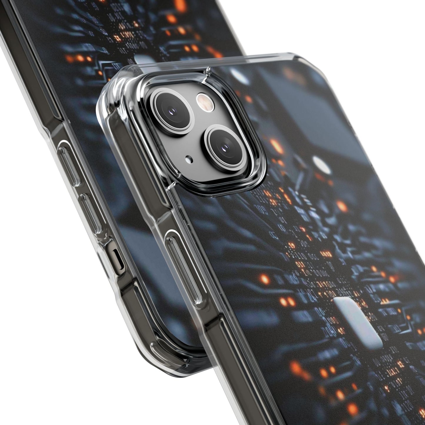 Magnetic Clear Impact Phone Case - Tech-Inspired Design, Perfect for Gadget Lovers, Birthday Gift, Tech Accessories, Durable Protection