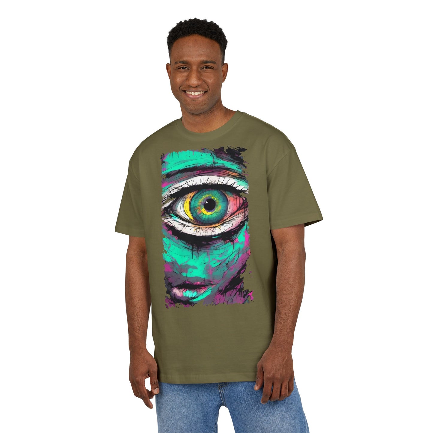 Stylish Eye Graphic Tee, Unisex Oversized T-Shirt, Casual Wear, Street Style, Gift for Art Lovers, Funky Apparel