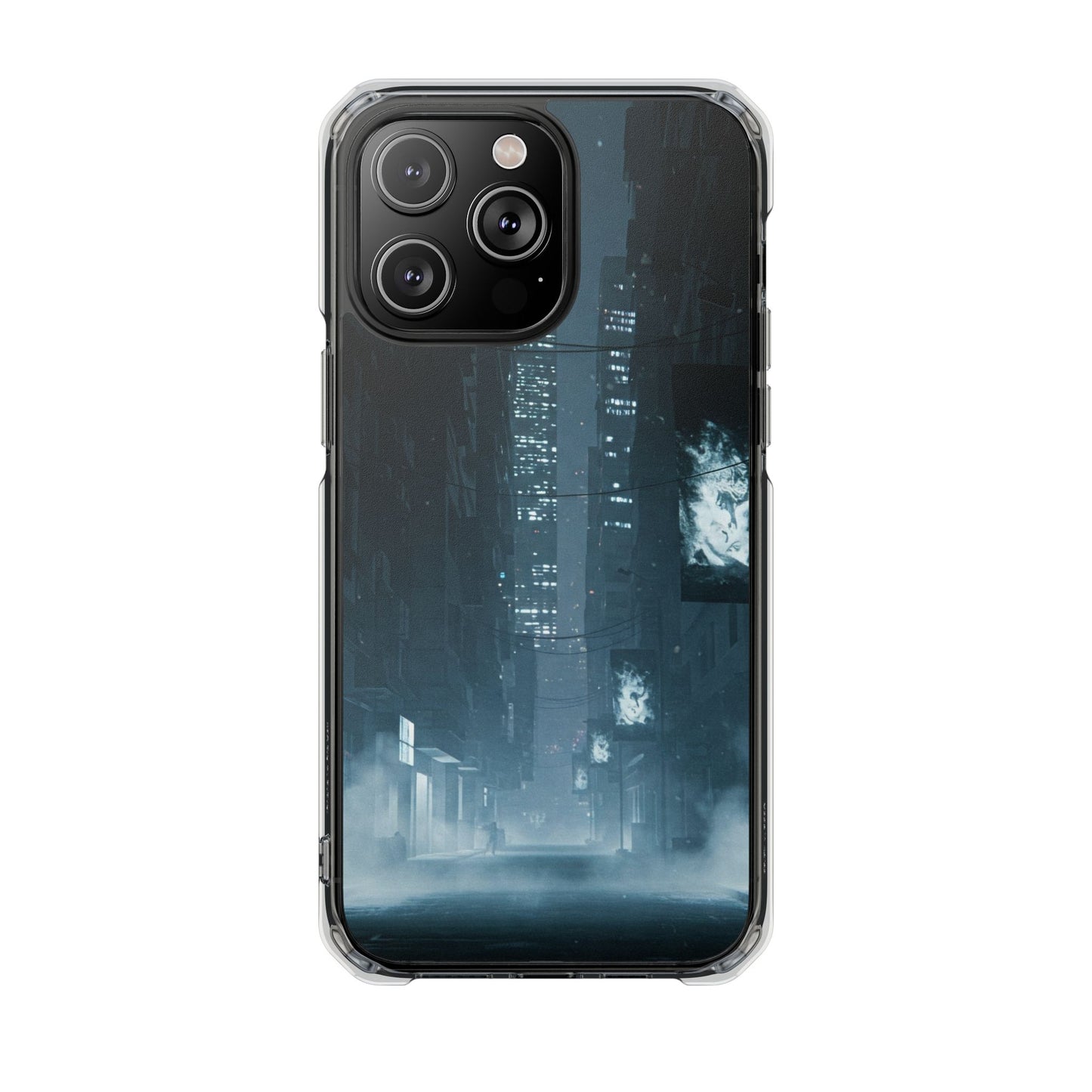 Magnetic Clear Impact Cases for Phones | Urban Nightscape Design | Unique Phone Accessories, Gift for Tech Lovers, Protective Cases