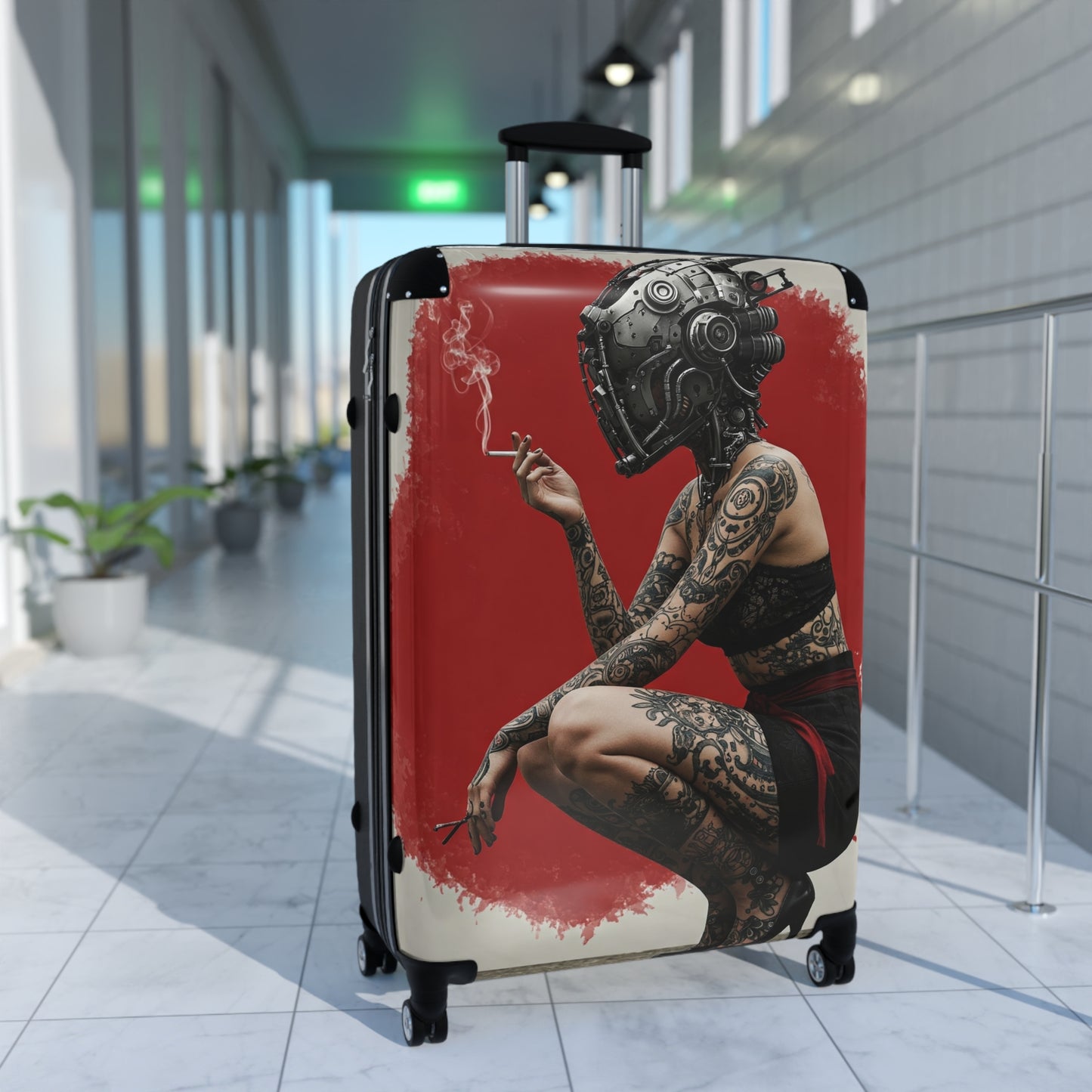 Stylish Travel Suitcase with Futuristic Design - Perfect for Adventurers