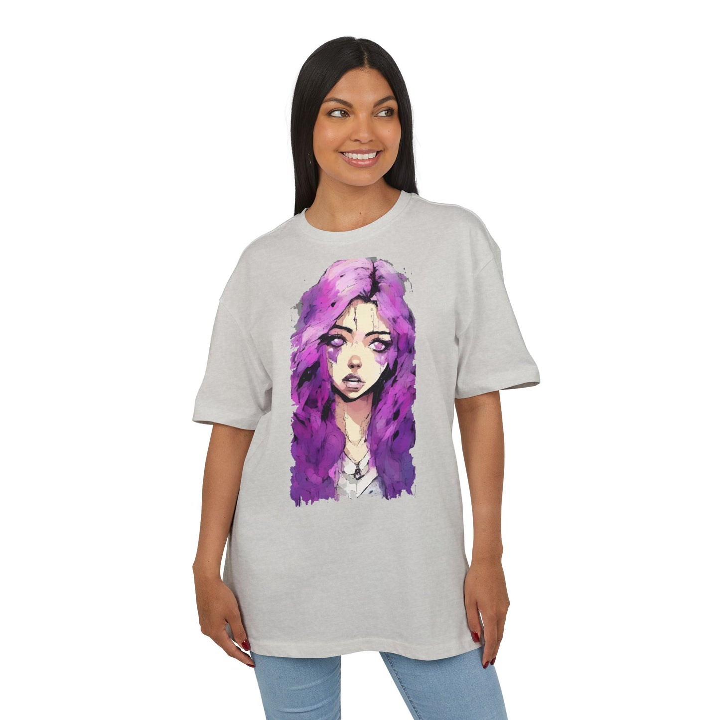 Artistic Oversize Tee - Stylish Women’s Graphic Tee, Casual Streetwear Top, Gift for Her, Unique Art Apparel, Trendy Everyday Wear