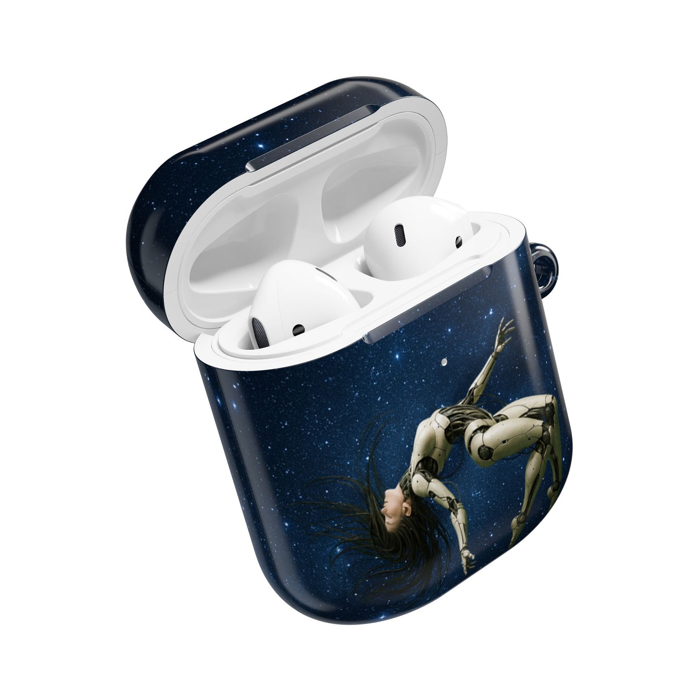 Cosmic AirPod Case, Galaxy Phone Accessory, Unique Gift for Music Lovers, Astronaut Design, Starry Night Protection