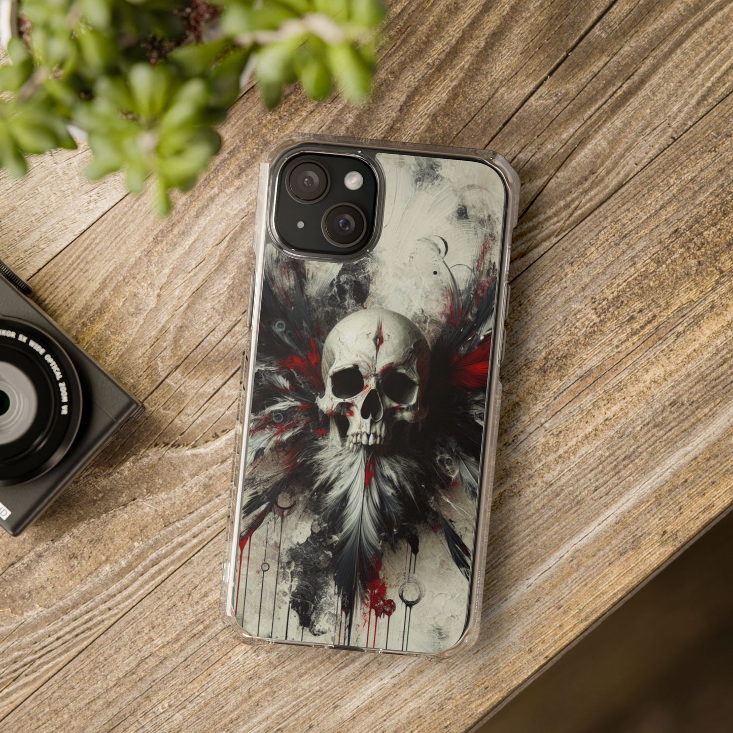 Gothic Skull Phone Case, Unique iPhone Cover, Edgy Smartphone Protector, Halloween Gift, Alternative Accessories