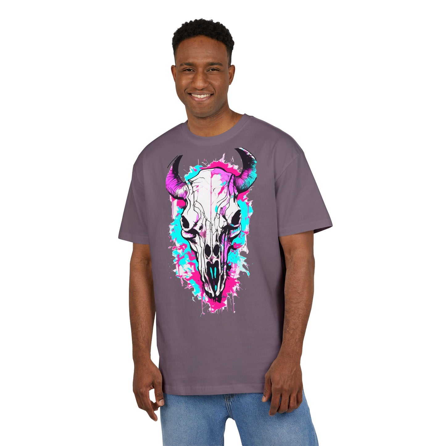 Vibrant Skull Graphic Tee for Art Lovers, Casual Wear, Unique Gift, Festival Apparel, Street Style Fashion