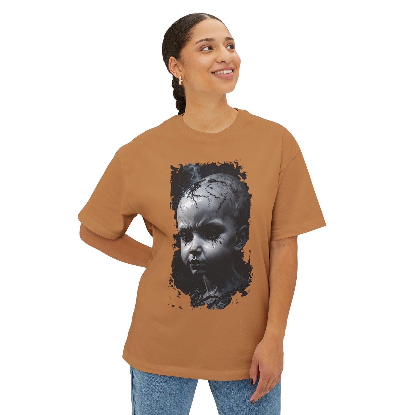 Edgy Unisex Oversized Tee - Streetwear Graphic Top, Casual Style, Everyday Wear, Unique Gift, Alternative Fashion