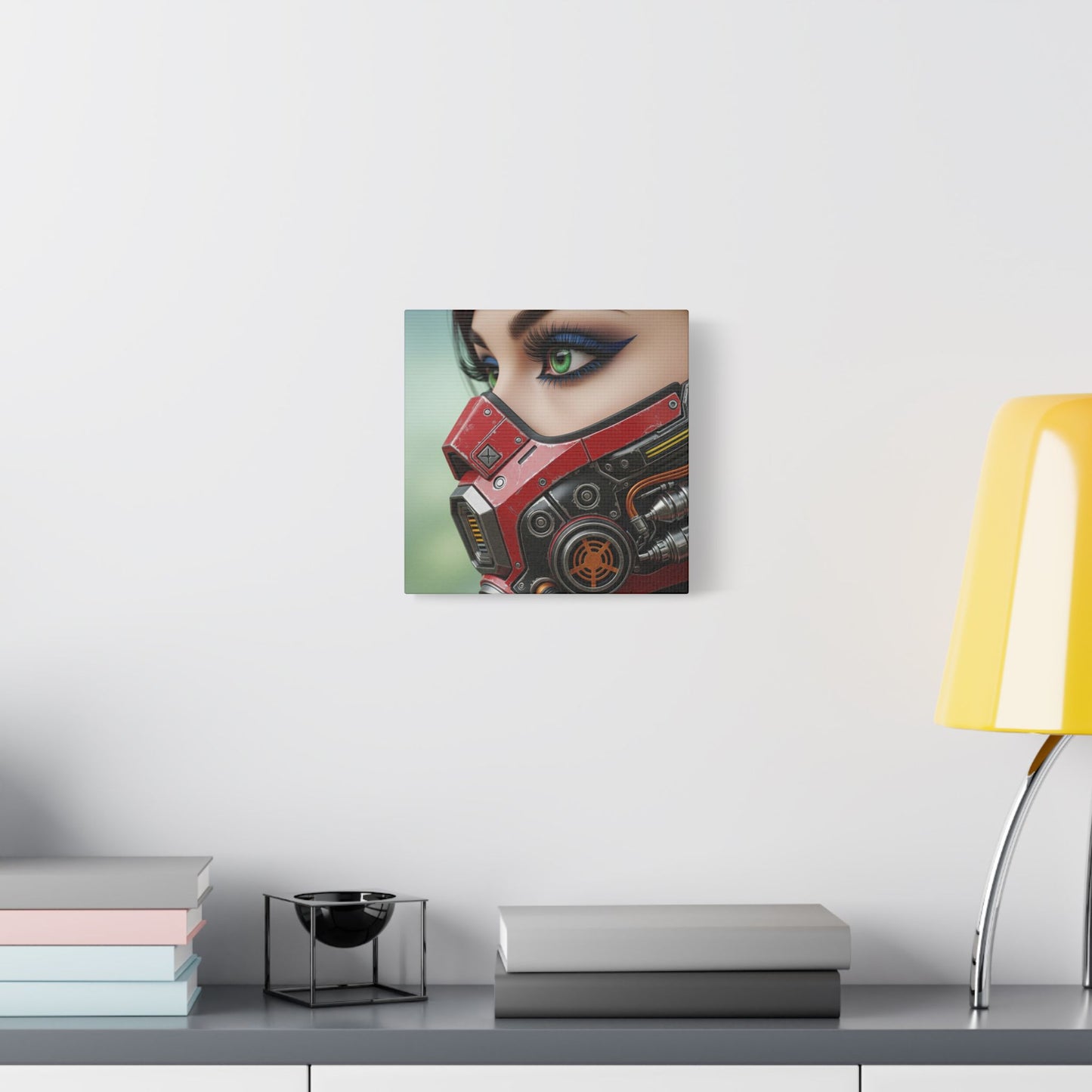 Futuristic Satin Canvas Art Print, Wall Decor for Gamers, Tech Enthusiasts, and Sci-Fi Fans, Unique Gift Idea for Birthdays