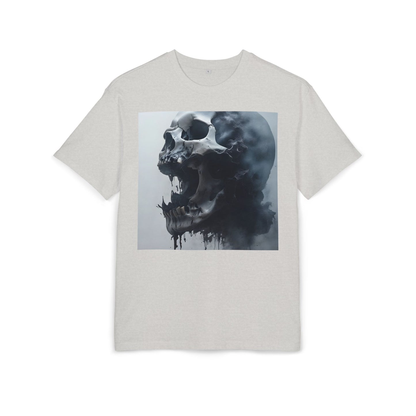 Gothic Skull Oversized Tee | Unisex, Grunge Fashion, Halloween Shirt, Dark Aesthetic, Casual Wear