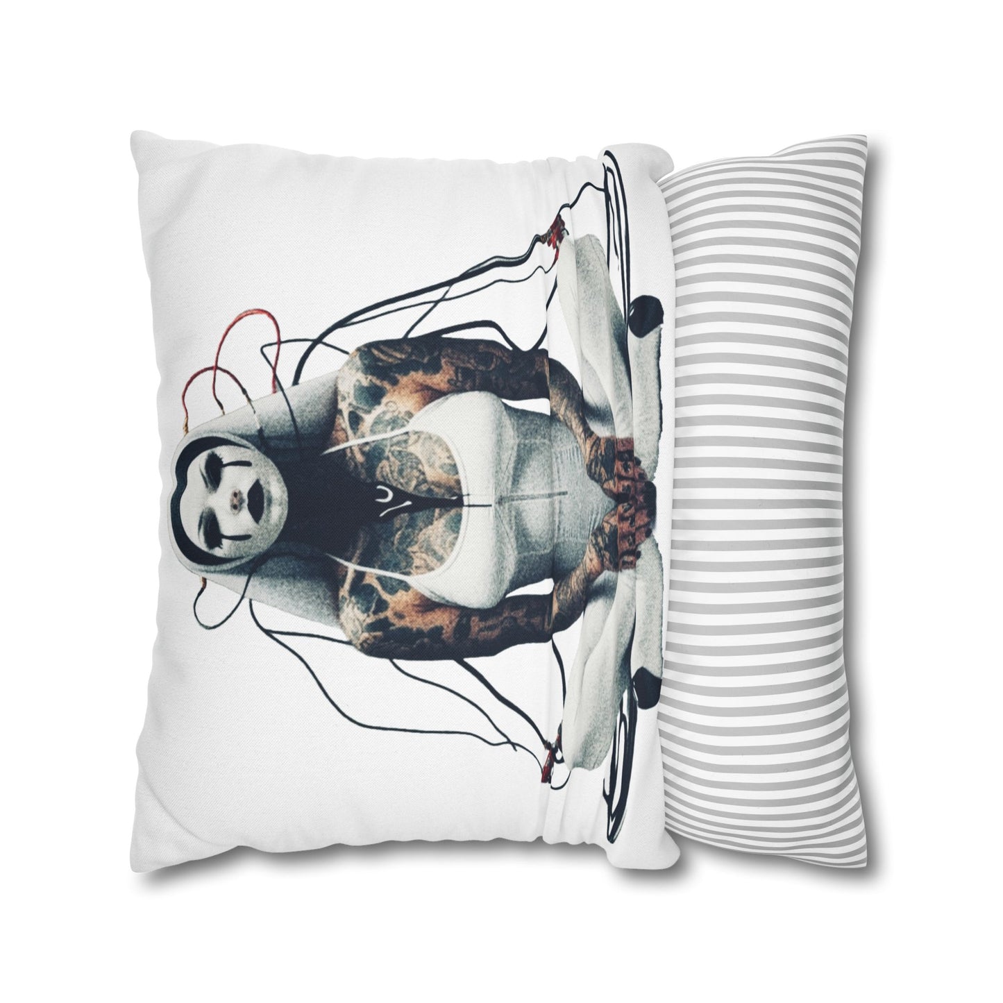Unique Artistic Pillowcase with Futuristic Design, Decorative Cushion Cover for Home Decor, Gift for Art Lovers, Cozy Living Room Accessory
