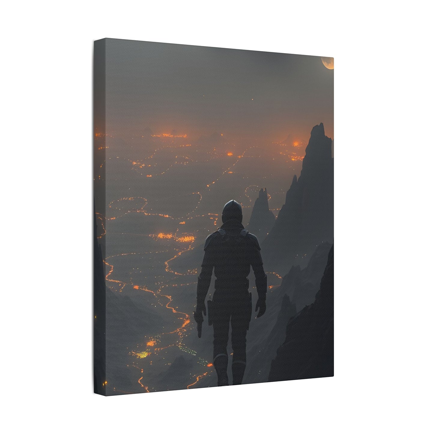 Stretched Canvas Art Print, Adventure Wall Decor, Sci-Fi Home Decor, Gamer Room Decoration, Unique Gift Idea