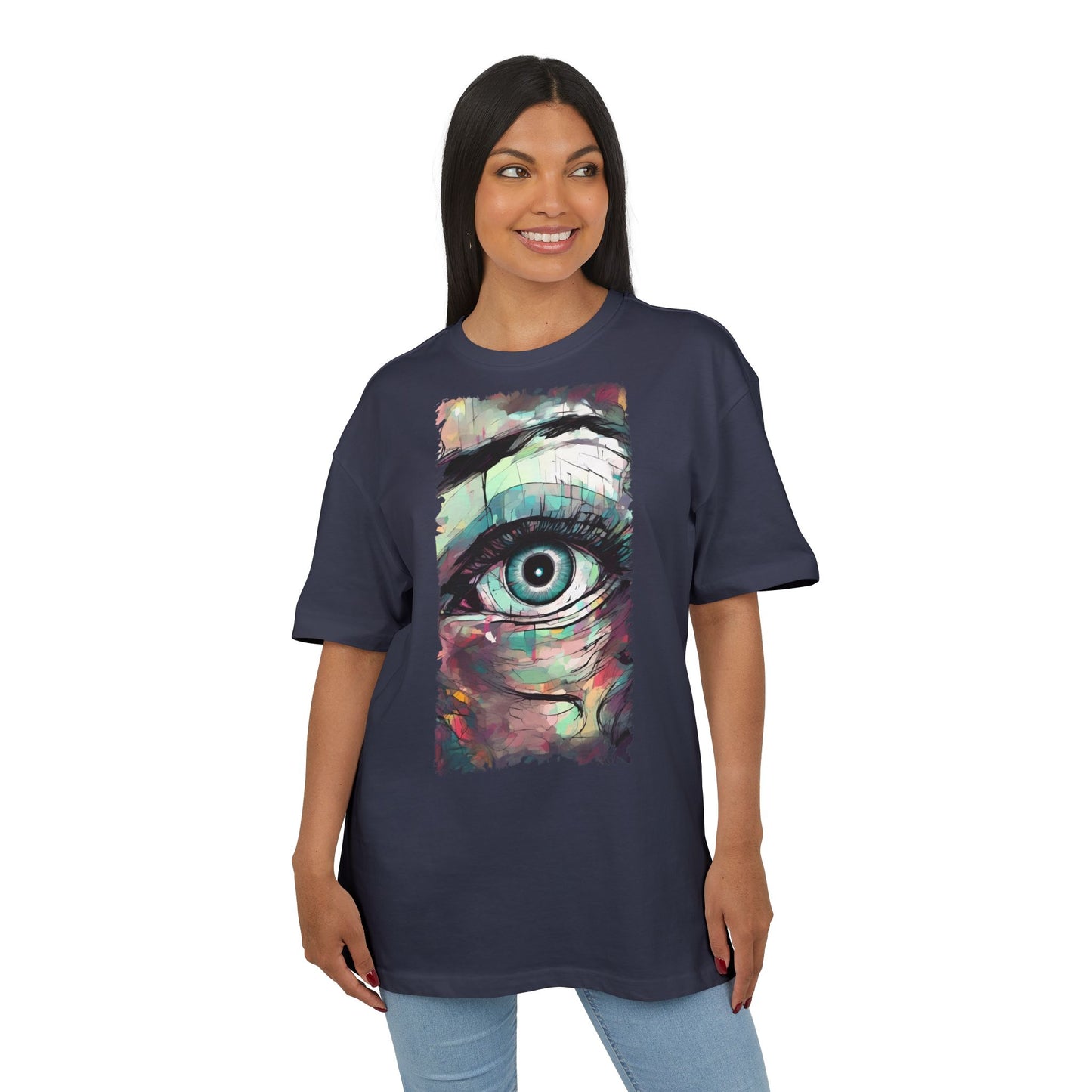 Artistic Eye Oversized Tee | Colorful Graphic T-Shirt, Unisex Shirt, Casual Fashion, Trendy Streetwear, Unique Gift Idea