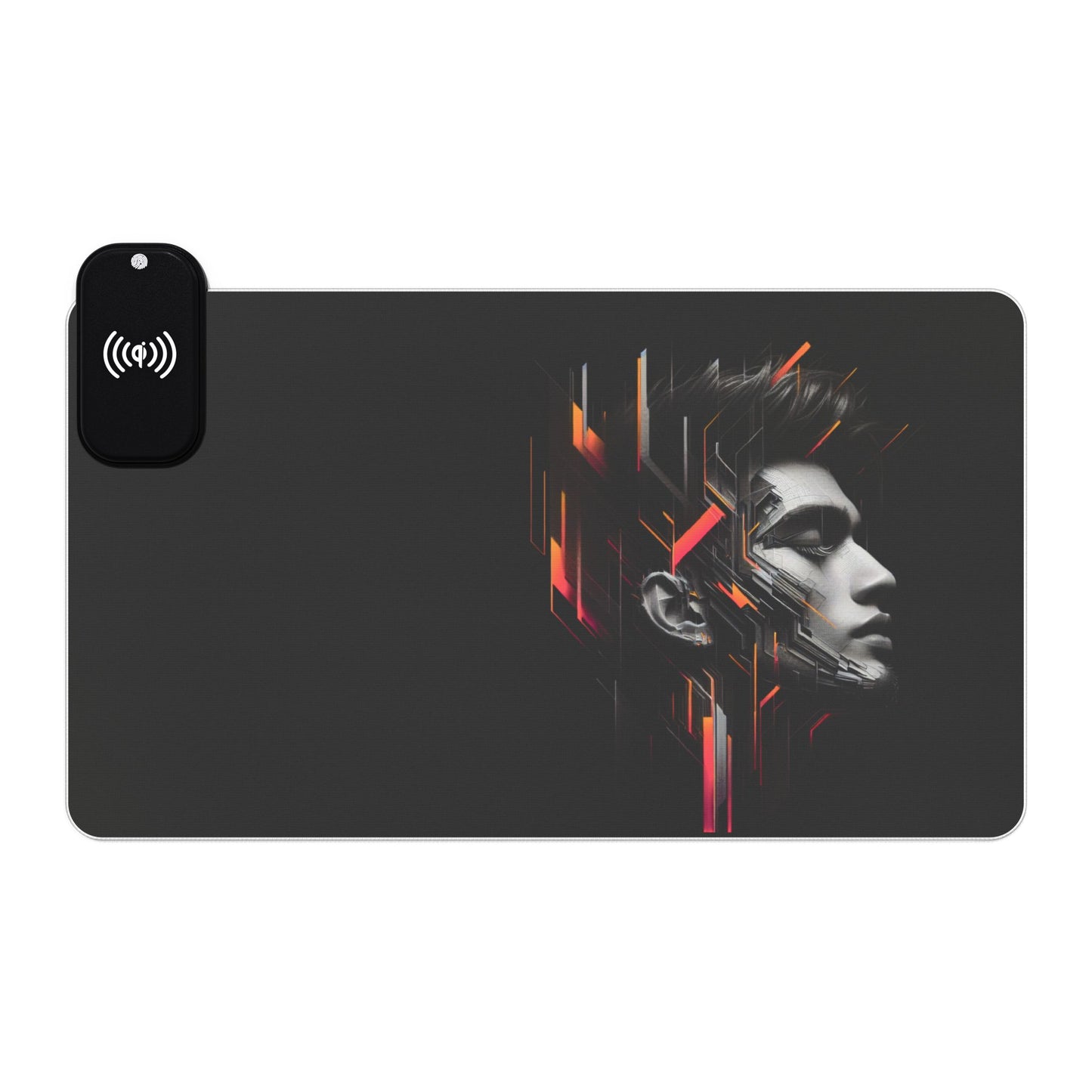 LED Gaming Mouse Pad, Wireless Charging, RGB Illuminated Desk Mat, Gamer Accessories, Office Desk Decor, Unique Gift for Gamers