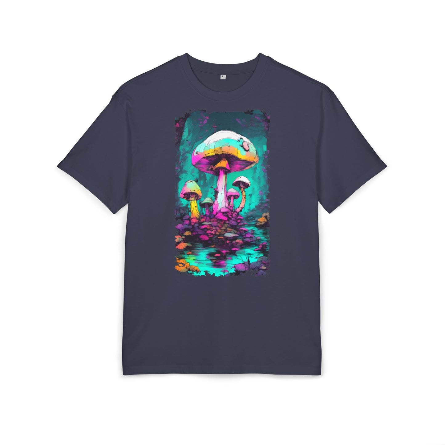 Psychedelic Mushroom Unisex Oversized Tee, Retro Graphic T-Shirt, Festival Wear, Street Style, Unique Gift for Nature Lovers