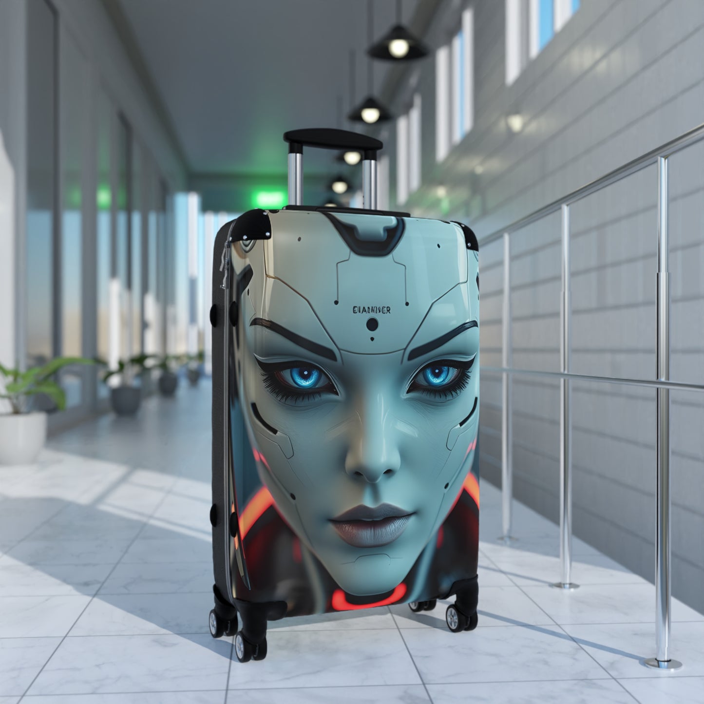 Futuristic Travel Suitcase - Stylish Carry-On for Adventurers, Geek Chic Luggage, Unique Travel Bag, Gift for Travelers, Customizable Design