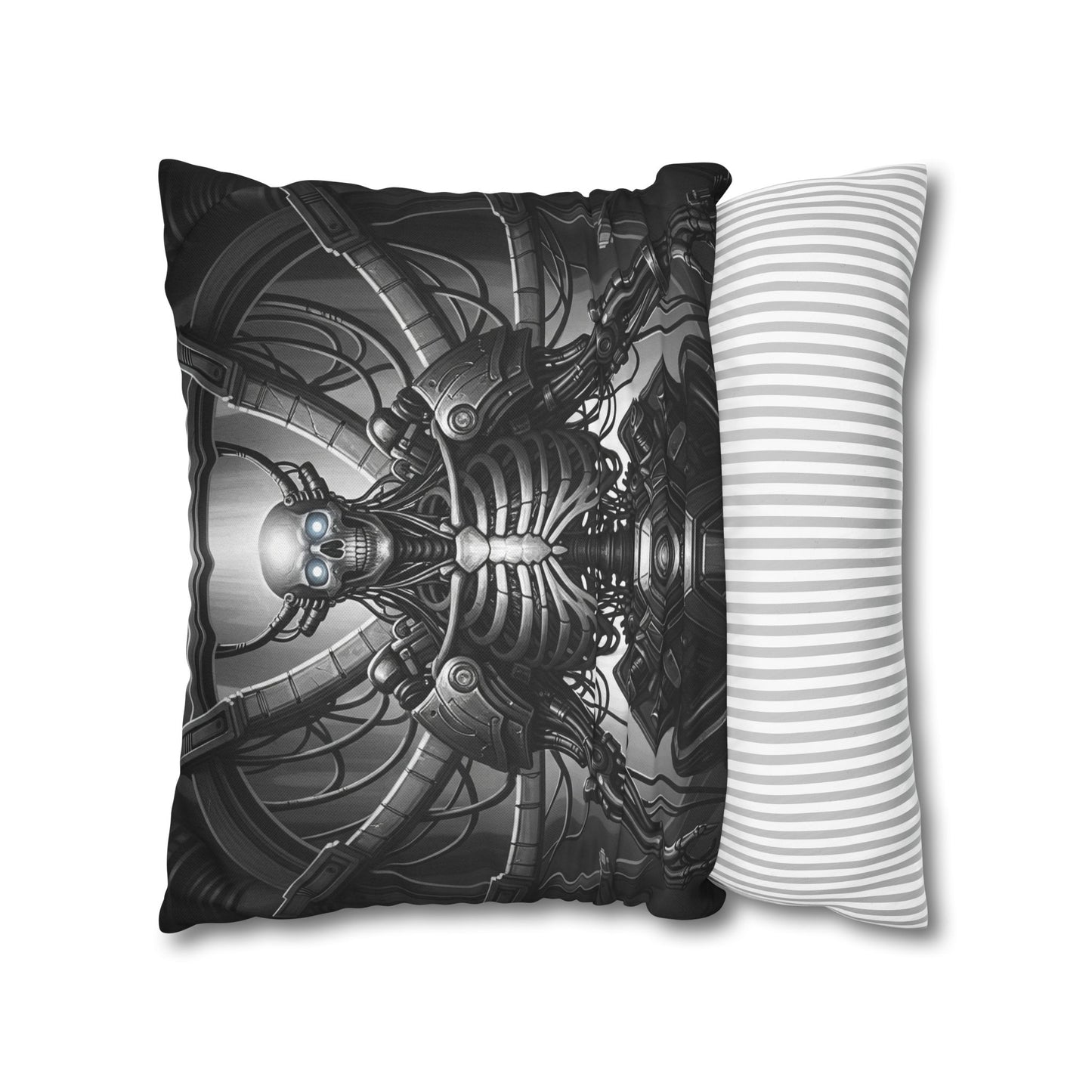 Gothic Skeleton Pillowcase - Dark Decor for Halloween, Bohemian Home, Gothic Style, Sofa Cushion, Unique Gift