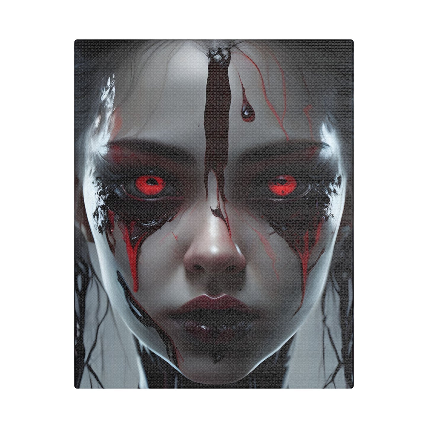Gothic Wall Art Print, Horror Decor, Stretched Canvas Painting, Unique Home Decor, Dark Art for Halloween, Gothic Aesthetic