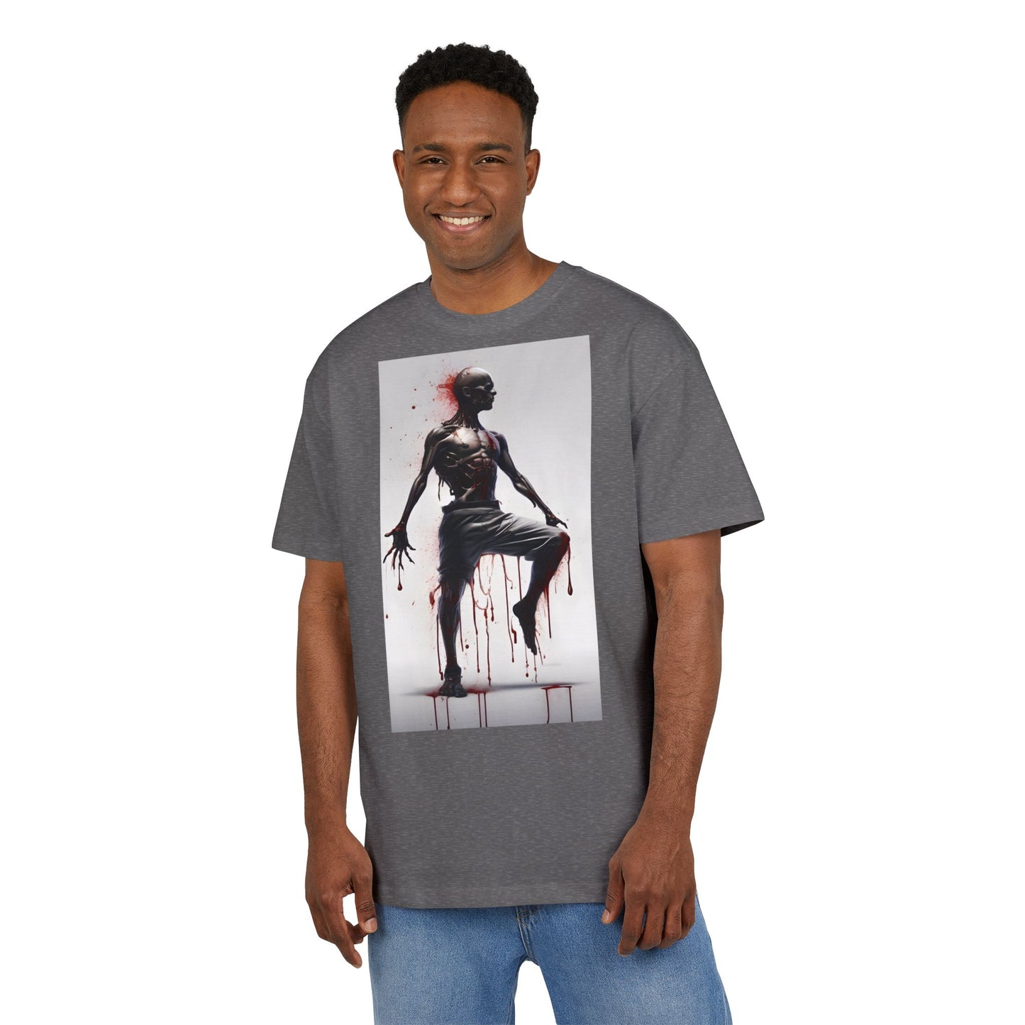 Bold Artistic Unisex Tee, Casual Street Style Shirt, Comfortable Graphic Top, Gift for Art Lovers, Unique Fashion Statement