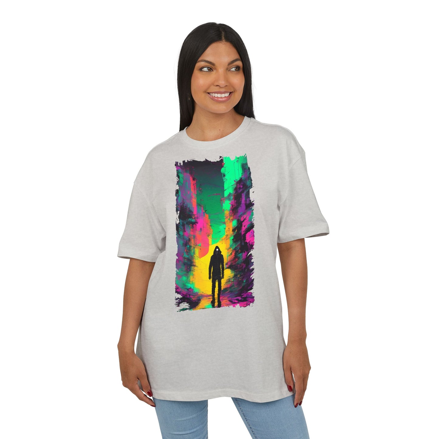 Vibrant Nature-Inspired Oversize Tee, Boho Graphic Tee, Unisex T-Shirt for Adventurers, Colorful Casual Wear, Nature Lover Gift
