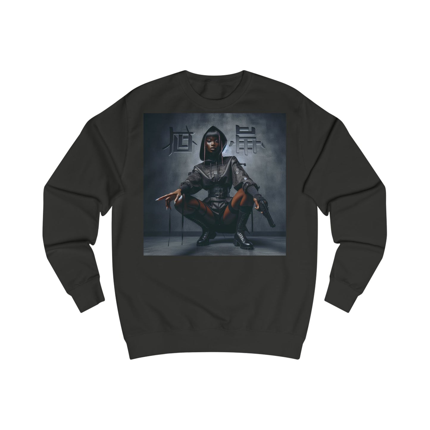 Edgy Graphic Unisex Sweatshirt, Casual Streetwear, Unique Gift, Cozy Fall Fashion, Comfortable Sweatshirt, Trendy Hoodie Alternative