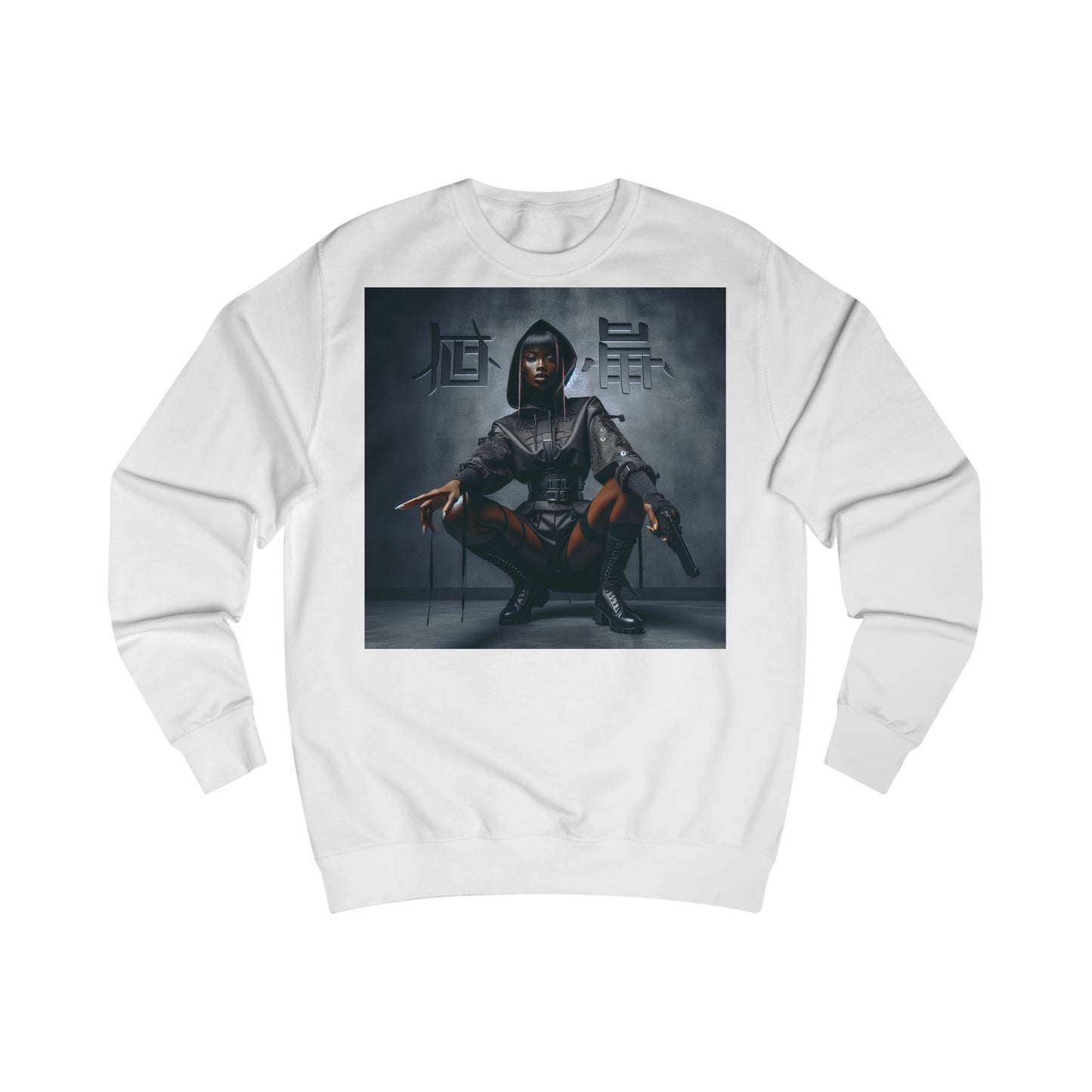 Edgy Graphic Unisex Sweatshirt, Casual Streetwear, Unique Gift, Cozy Fall Fashion, Comfortable Sweatshirt, Trendy Hoodie Alternative