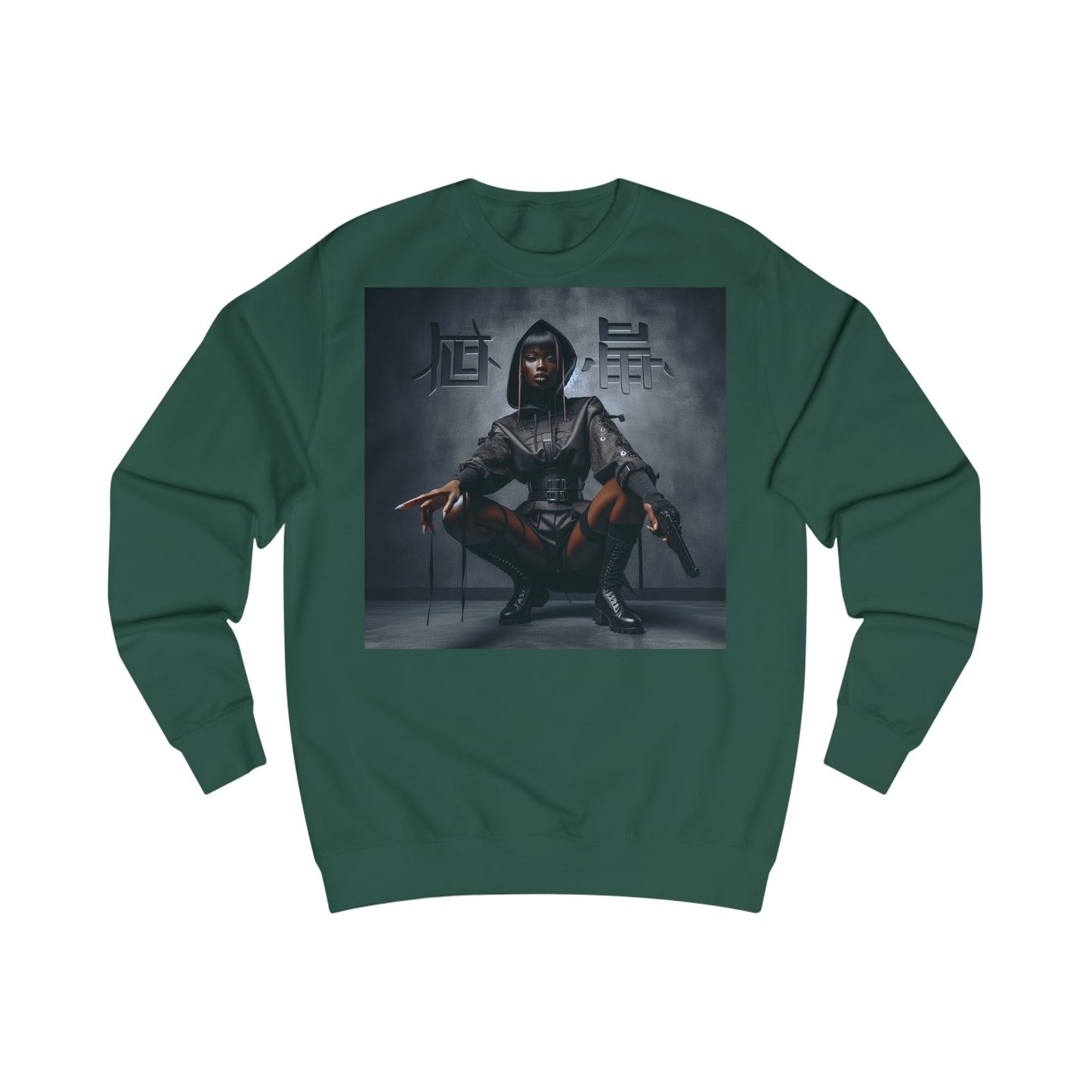 Edgy Graphic Unisex Sweatshirt, Casual Streetwear, Unique Gift, Cozy Fall Fashion, Comfortable Sweatshirt, Trendy Hoodie Alternative