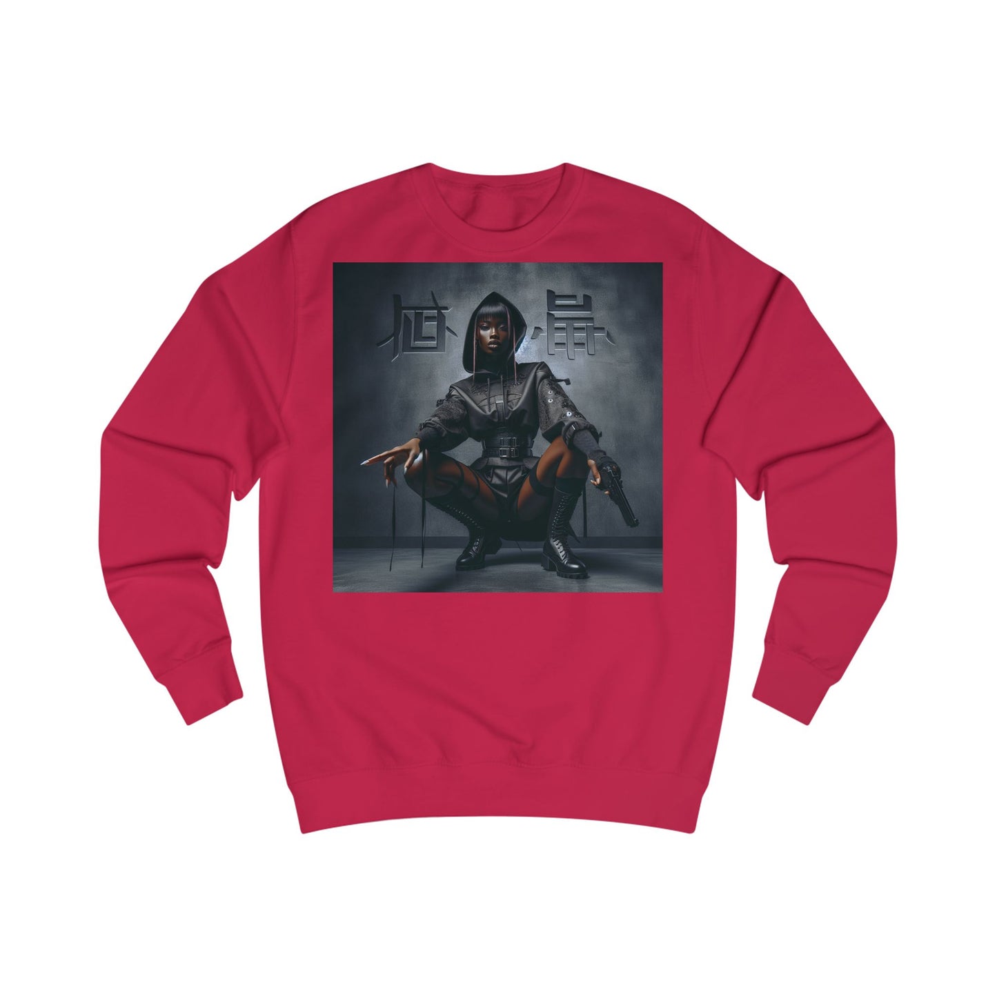 Edgy Graphic Unisex Sweatshirt, Casual Streetwear, Unique Gift, Cozy Fall Fashion, Comfortable Sweatshirt, Trendy Hoodie Alternative