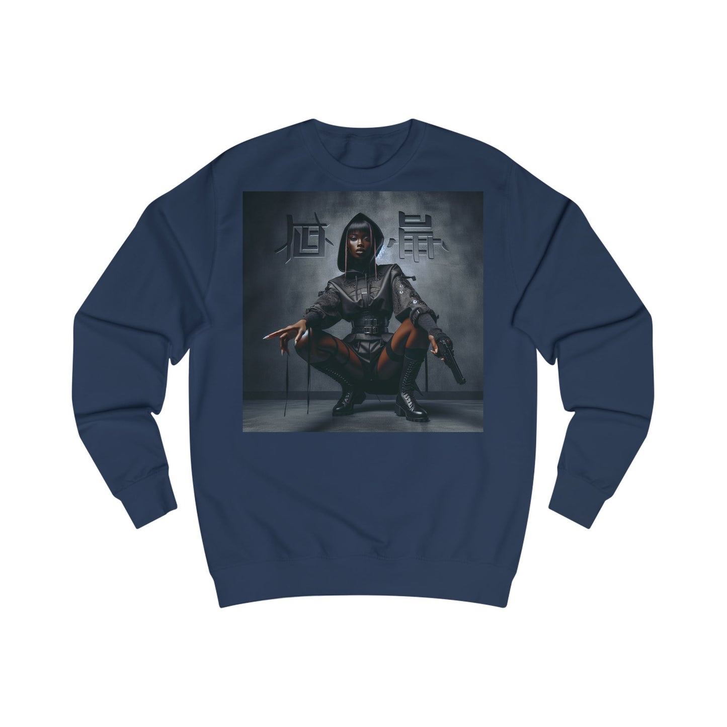 Edgy Graphic Unisex Sweatshirt, Casual Streetwear, Unique Gift, Cozy Fall Fashion, Comfortable Sweatshirt, Trendy Hoodie Alternative