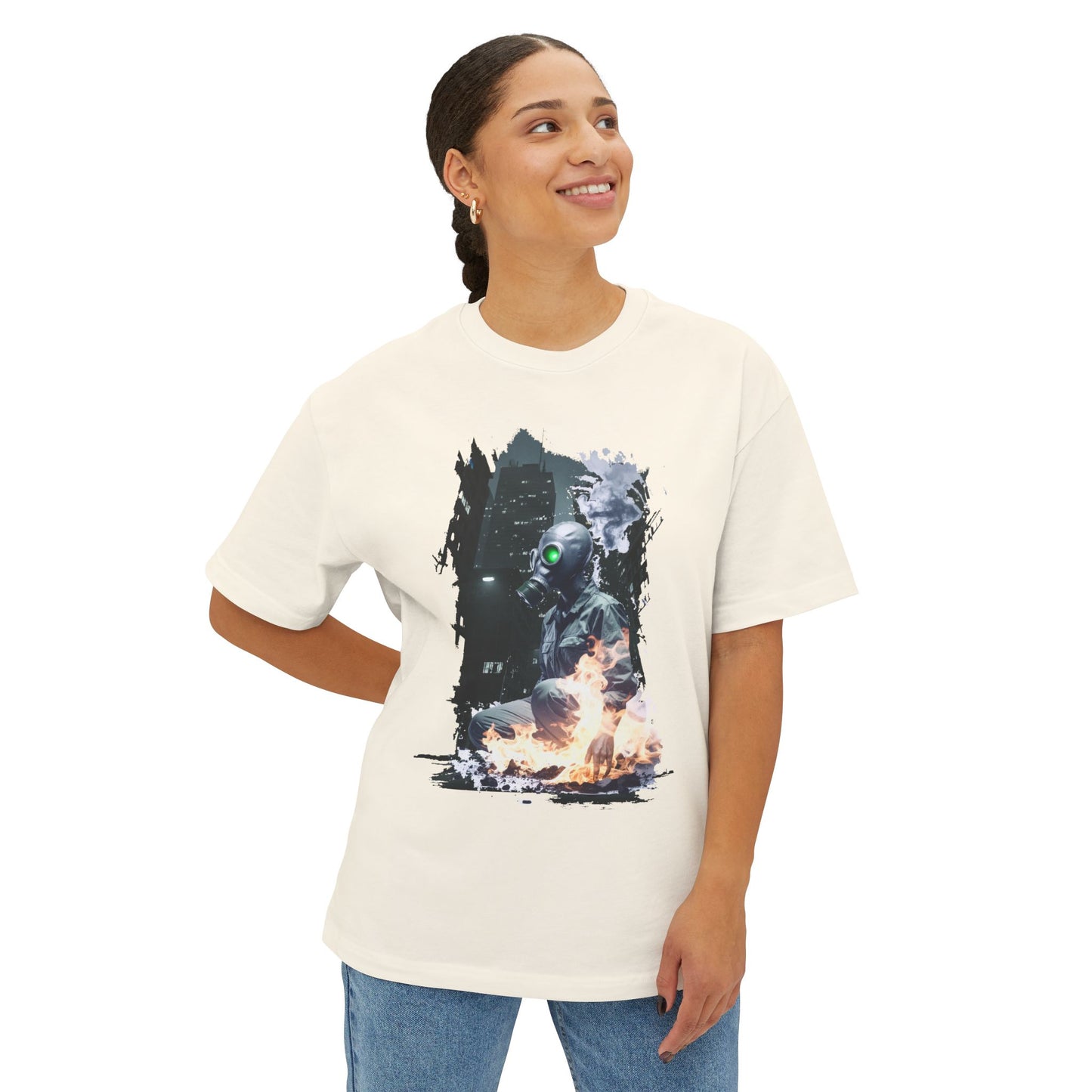 Cool Graffiti Monster Tee, Unisex Boxy T-Shirt, Streetwear Fashion, Graphic Tee, Unique Urban Style